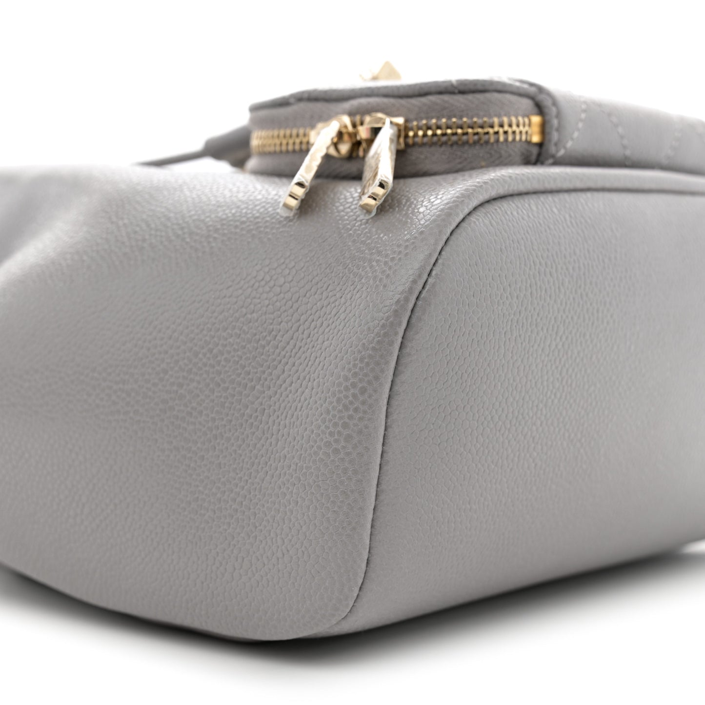 Caviar Quilted CC Pocket Bucket Bag  Grey