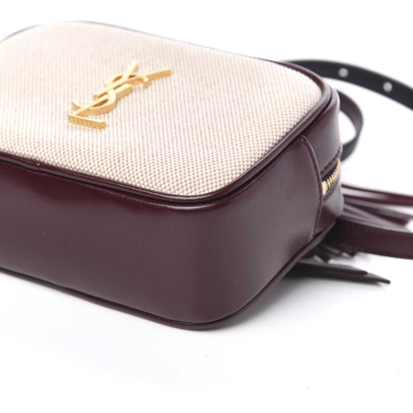 Calfskin Canvas Monogram Lou Belt Bag Natural Dark Legion Red