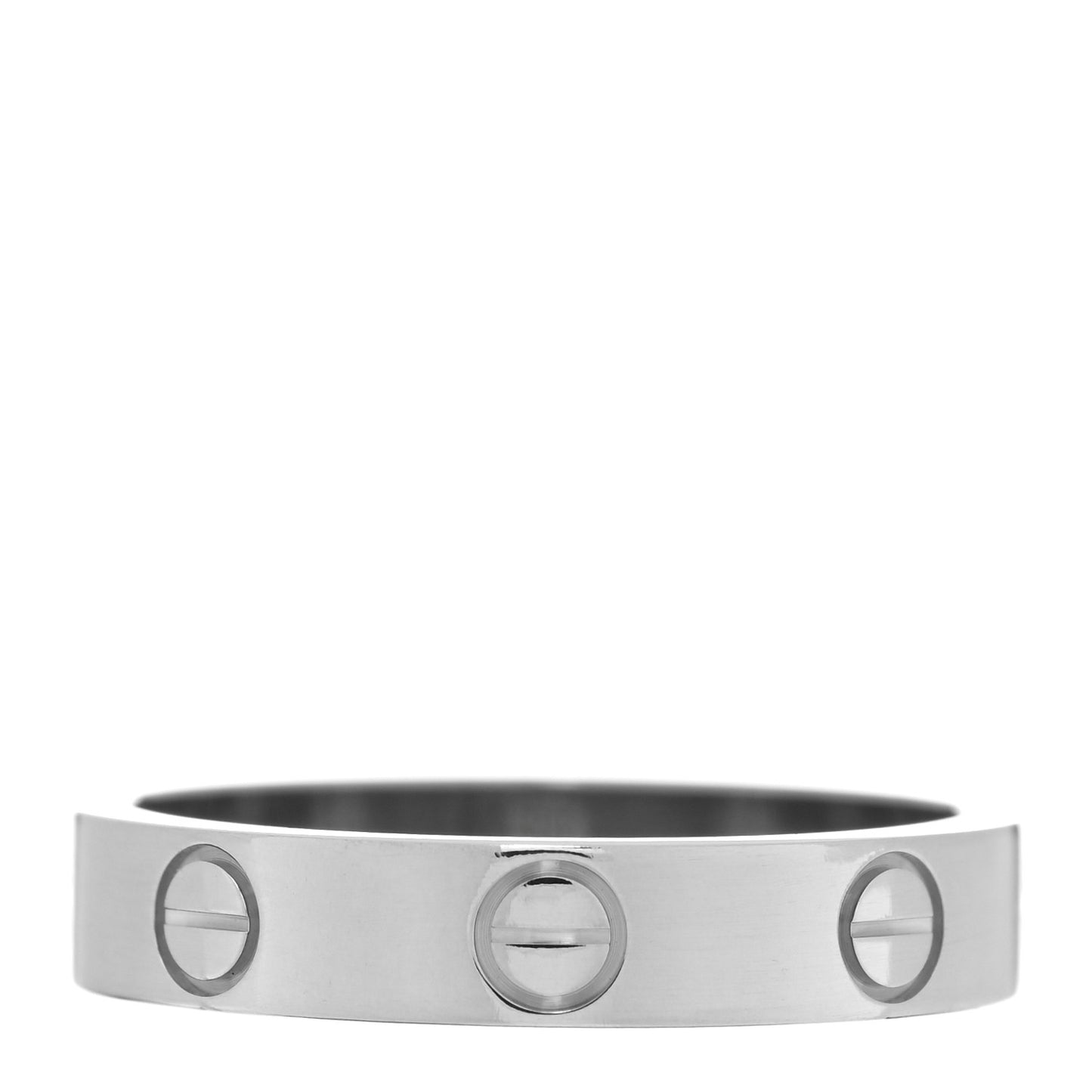 18K White Gold 3.5mm LOVE Wedding Band Ring 51 5.75
