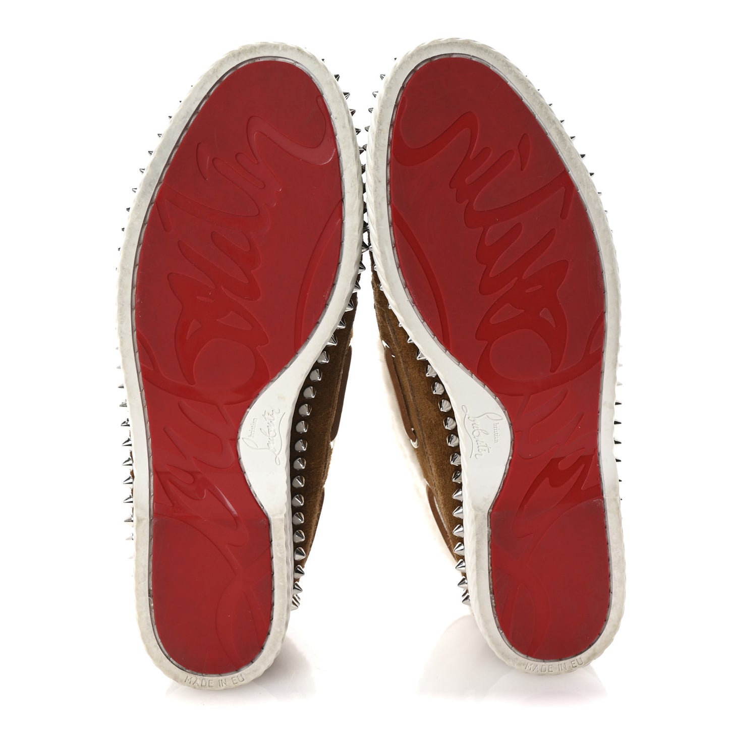 Suede Shearling Studded Toronto Flat Sneakers 40.5 Nounours