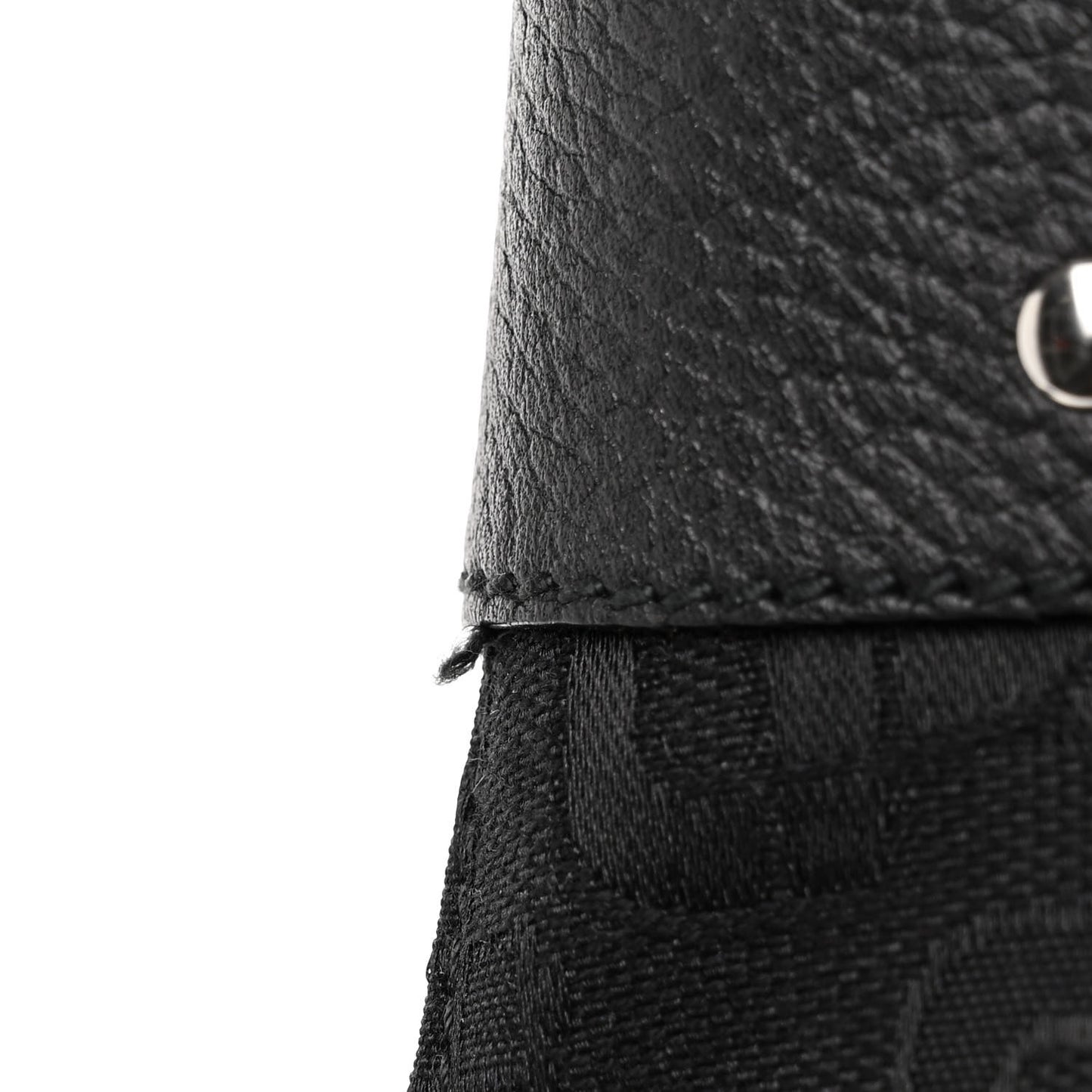 Canvas Horsebit Print Hobo Black