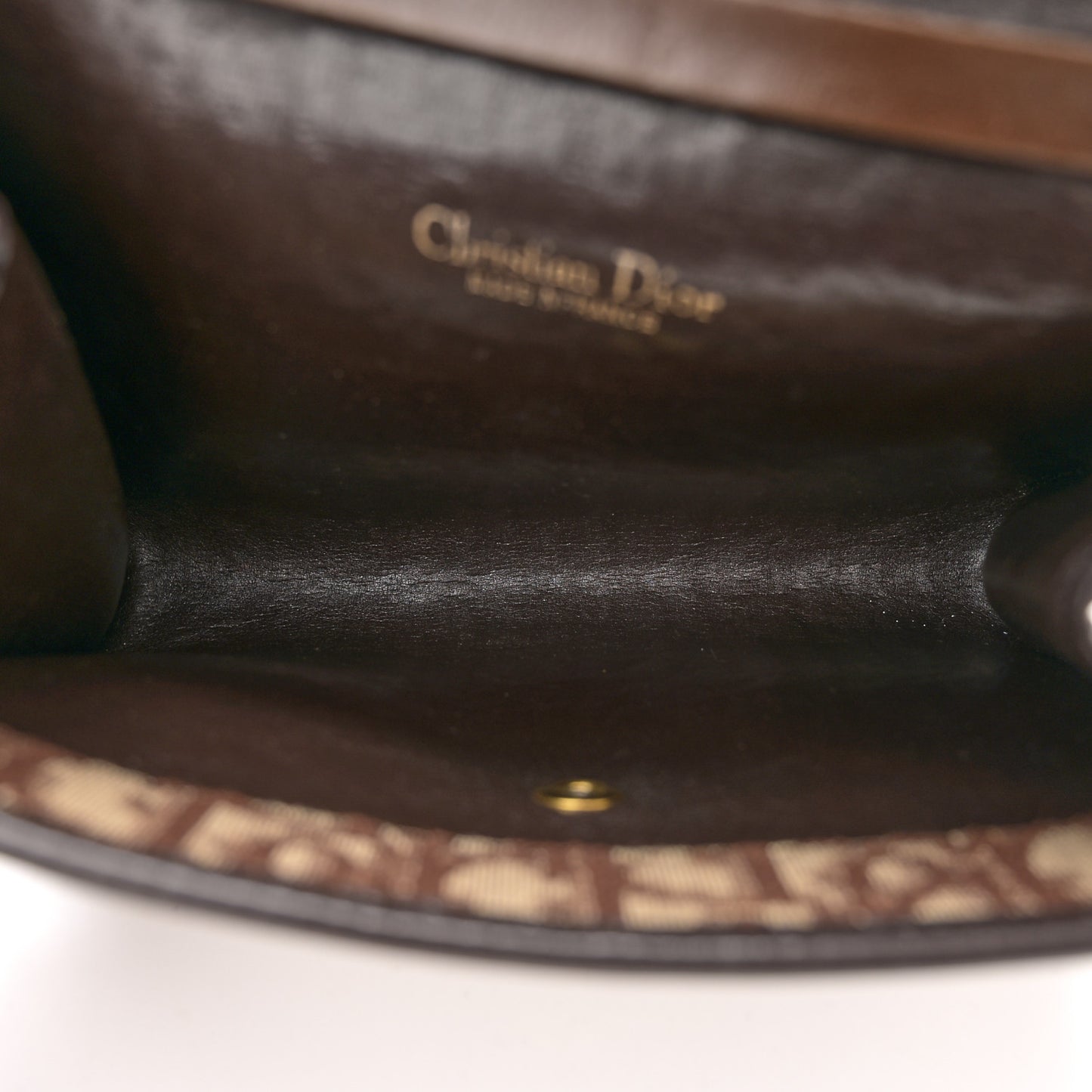 Monogram Oblique Chain Flap Brown