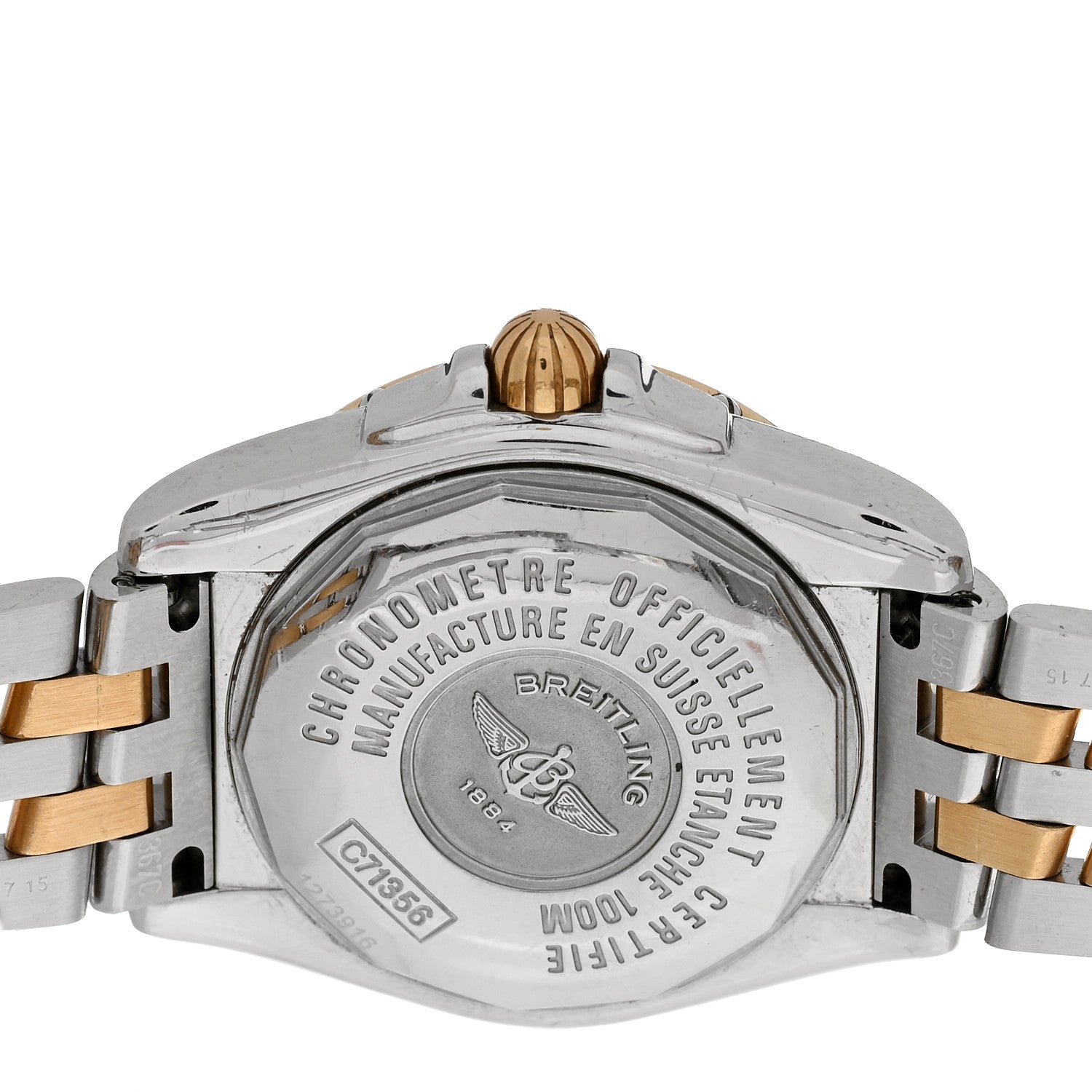 Breitling Stainless Steel 18K Rose Gold Diamond 32mm Galactic Quartz Watch Brown C71356LA/Q581 4 of 5