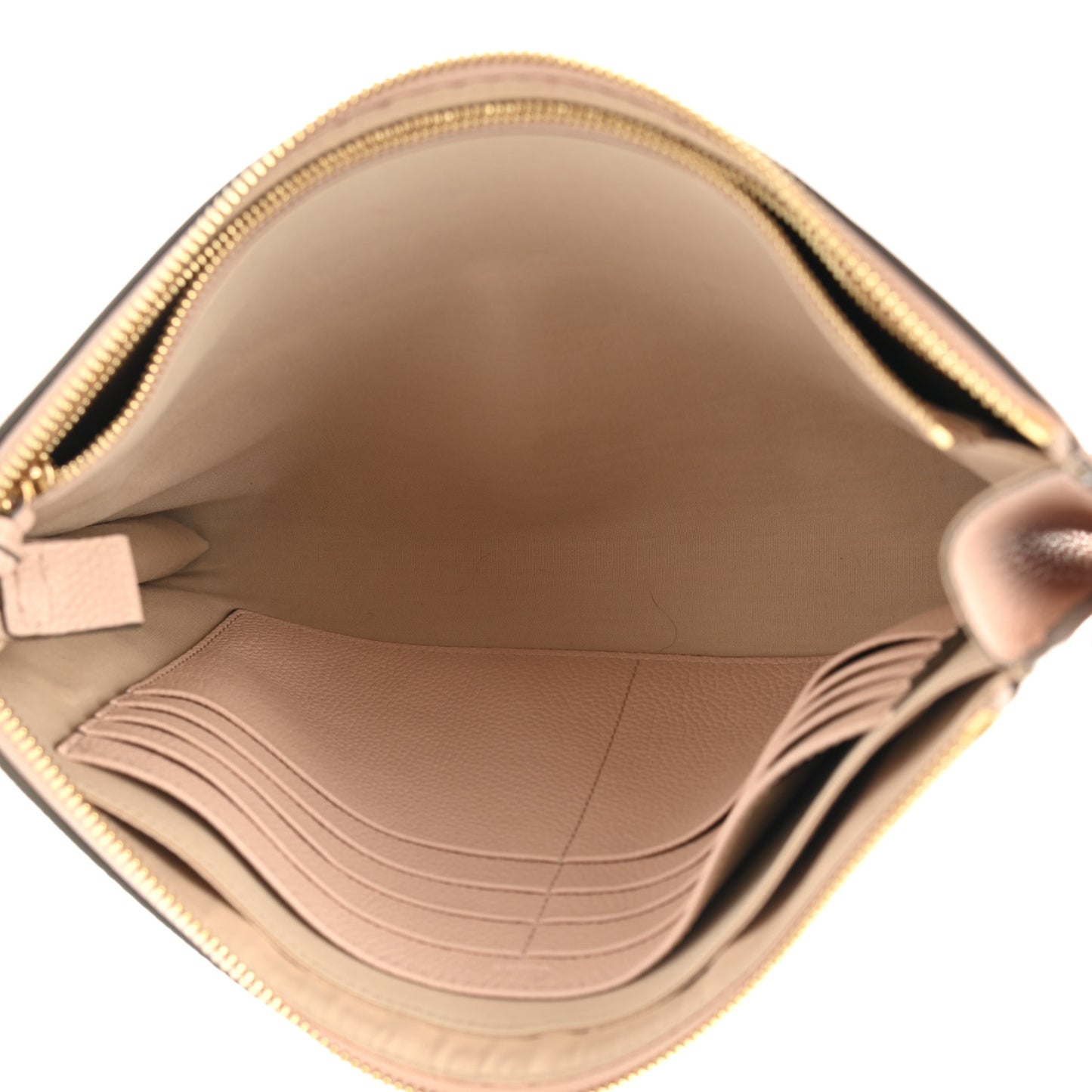 Grained Calfskin Joe Clutch Cement Pink