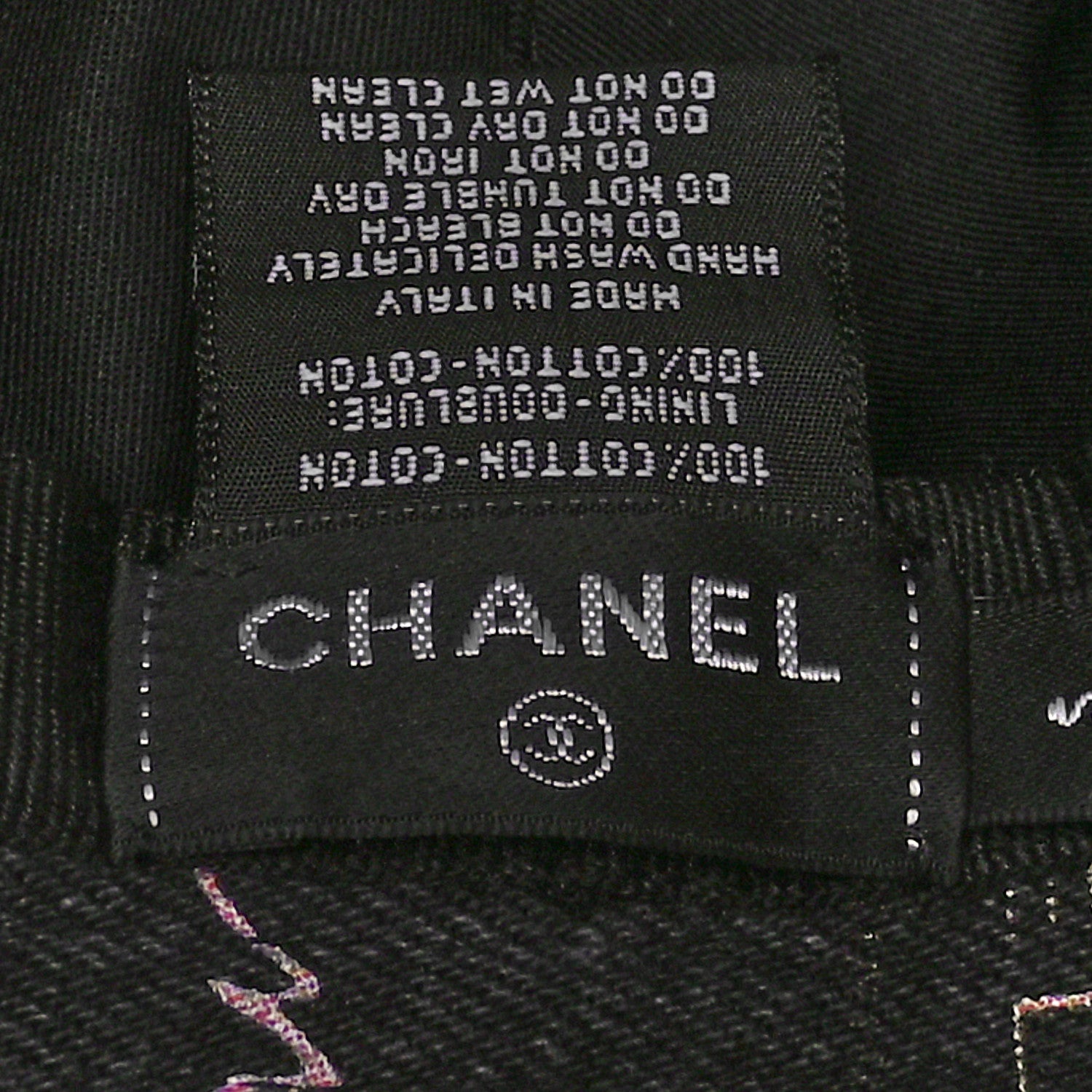 Chanel Denim Mood Cloche Bucket Hat S Black 8 of 9