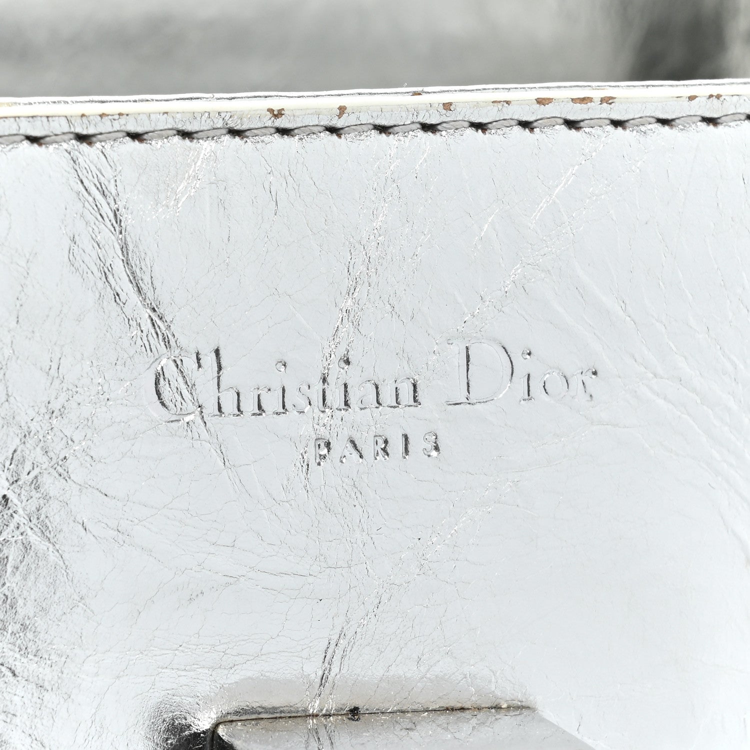 Christian Dior Metallic Calfskin Medium Diorever Flap Silver 6 of 21