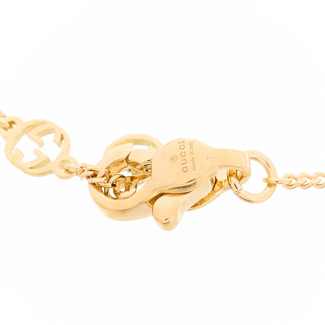 18K Yellow Gold Diamond Star GG Station Bracelet