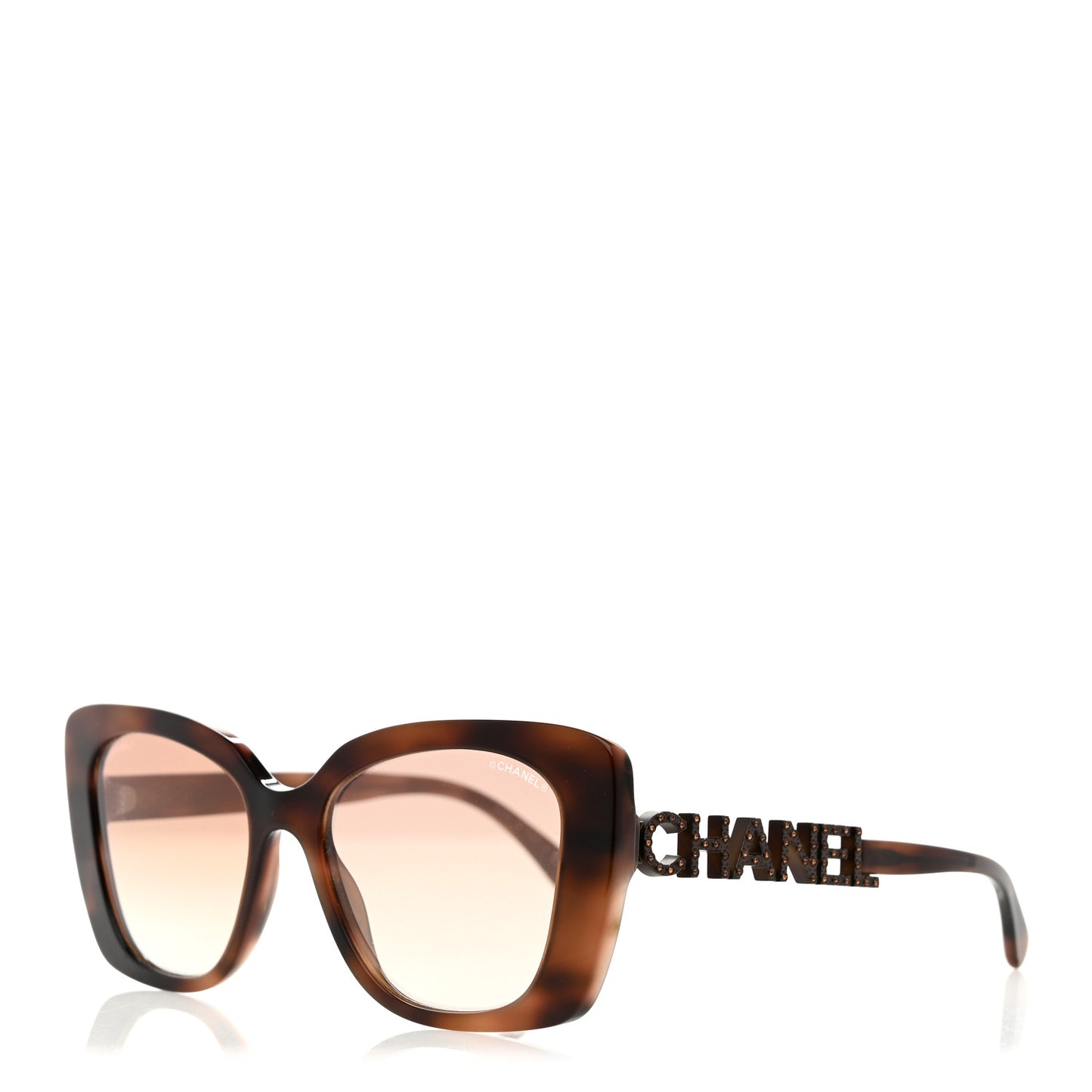 Acetate Strass Square Sunglasses 5422 Tortoise