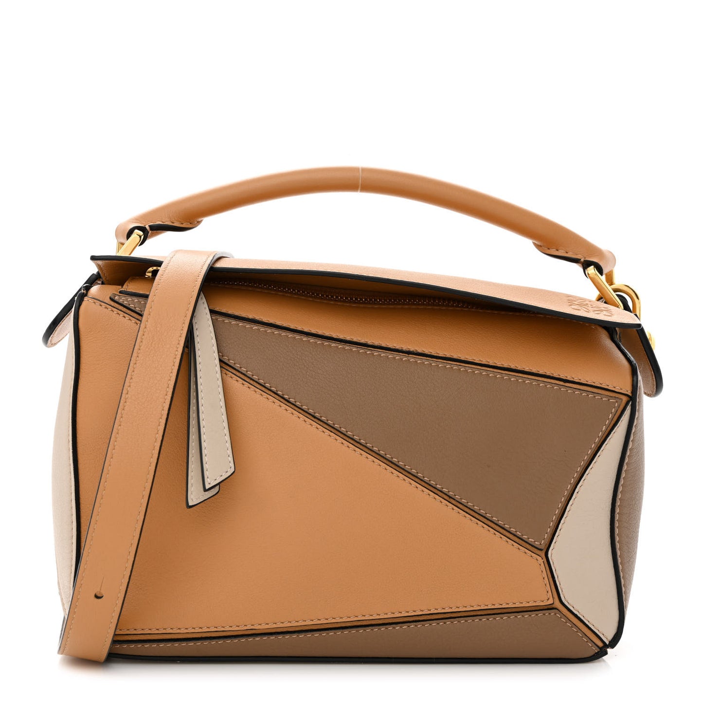 Calfskin Small Puzzle Bag Warm Desert Mink