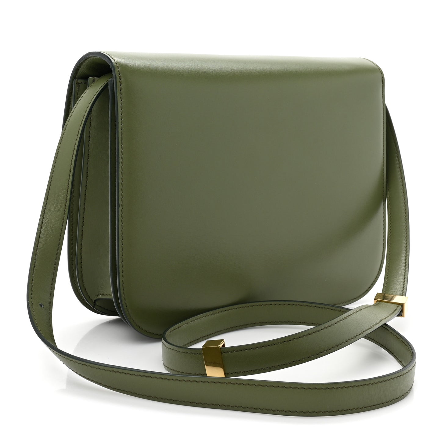 Box Calfskin Classic Box Medium Flap Bag Army Green