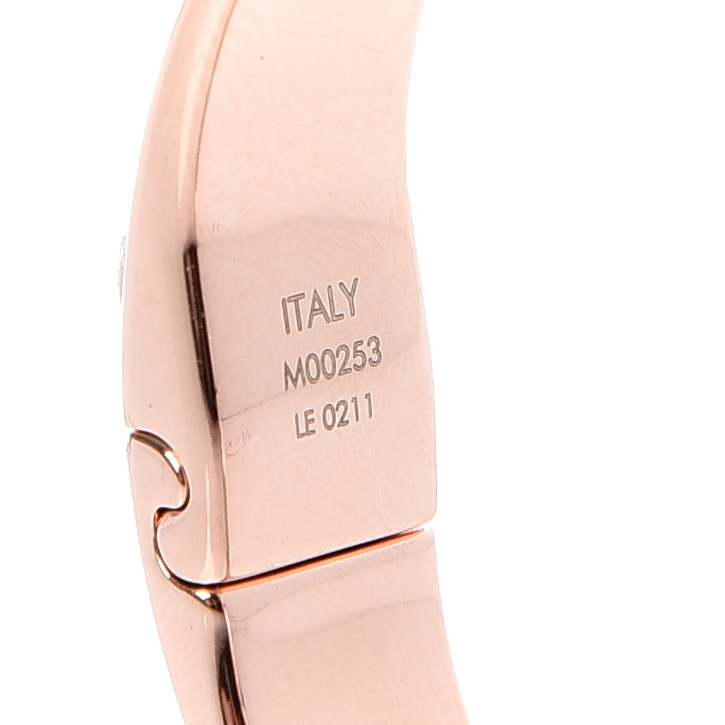 Brass Monogram Nanogram Cuff S Pink Gold