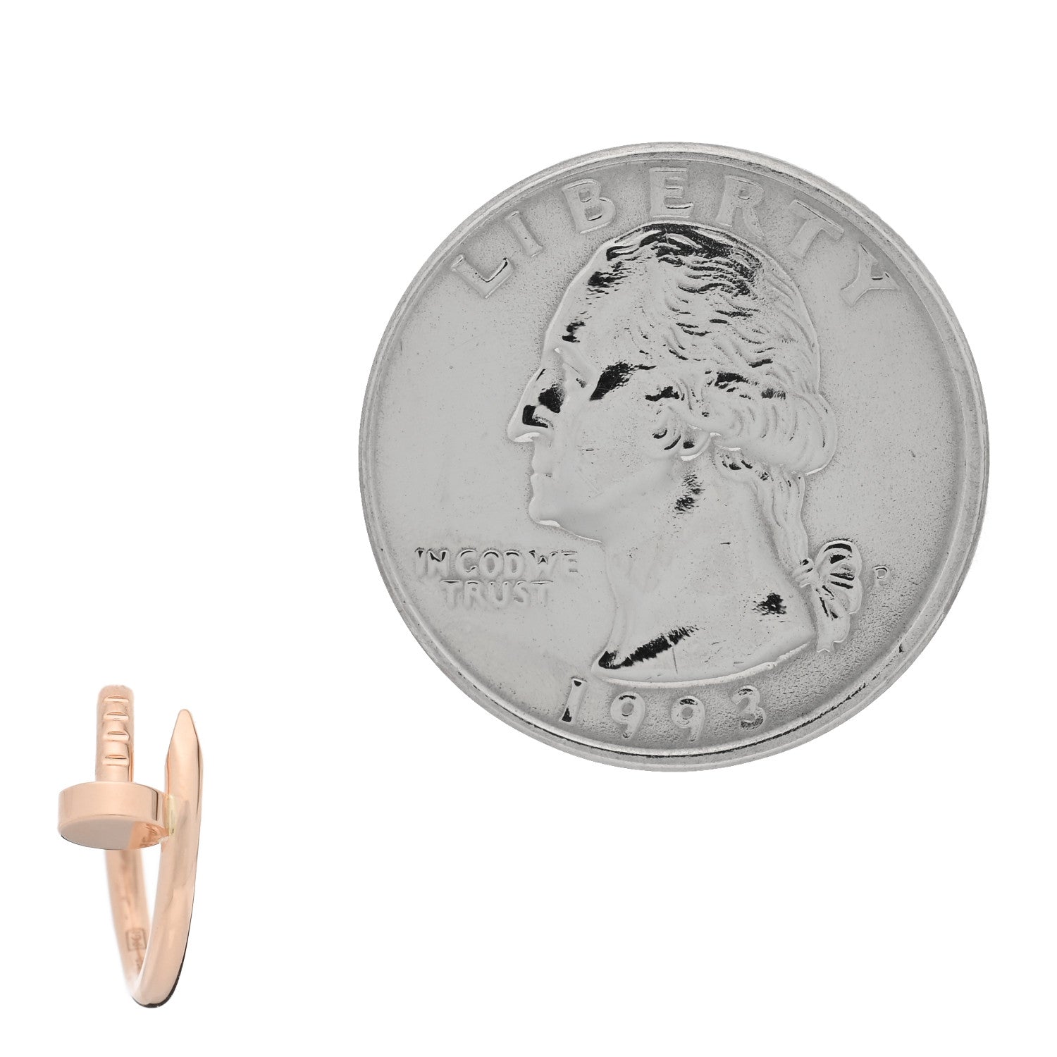 Cartier 18K Pink Gold Juste Un Clou Single Hoop Earring 2 of 5