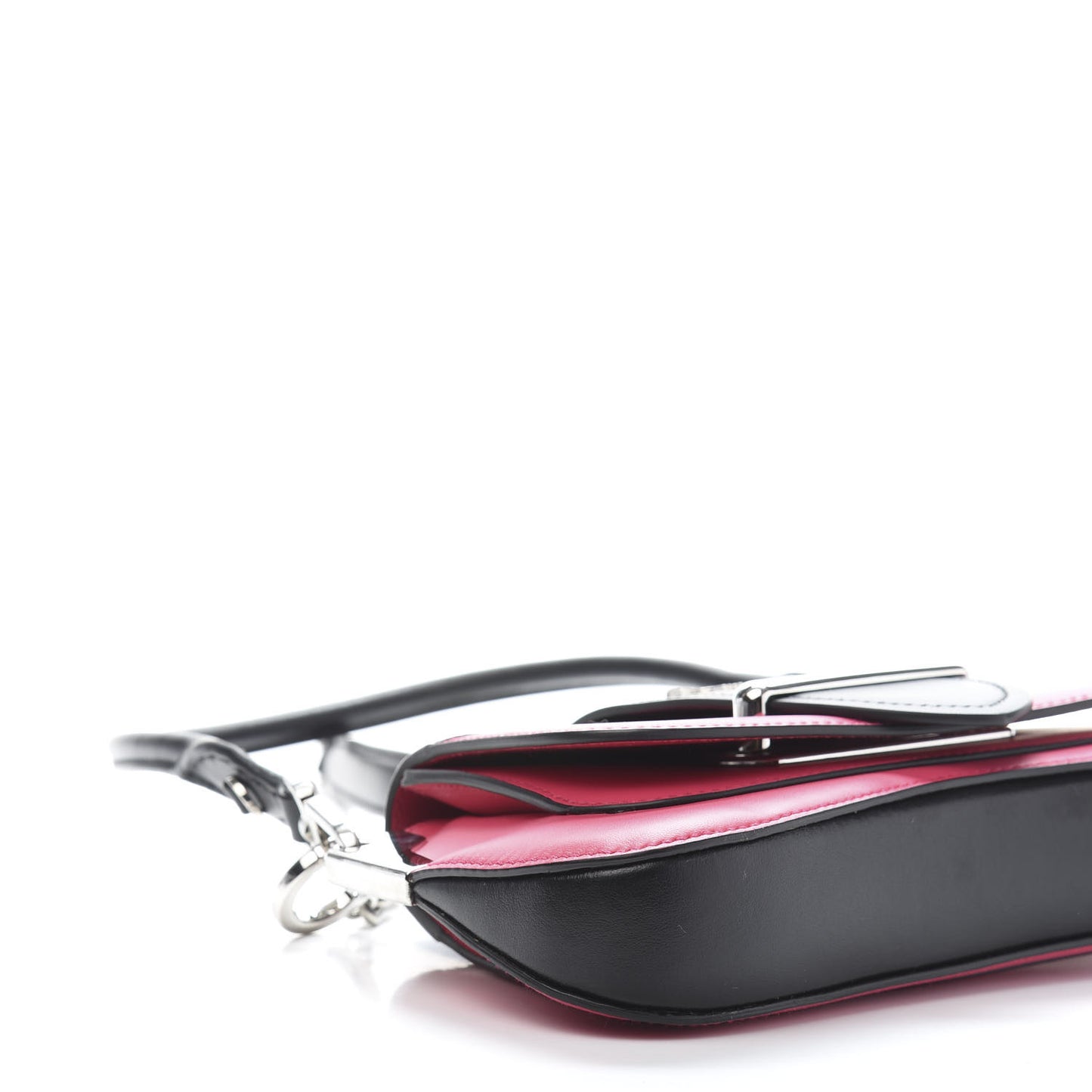 City Calfskin Small Sidonie Shoulder Bag Fuxia Black
