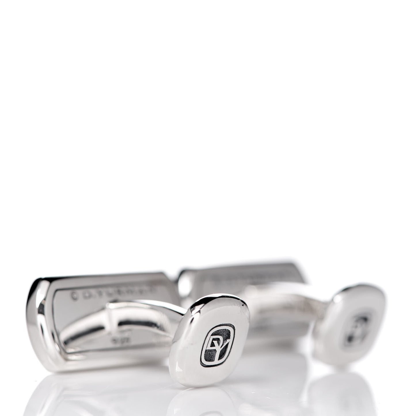 Sterling Silver Black Diamond Graphic Cable Cufflinks