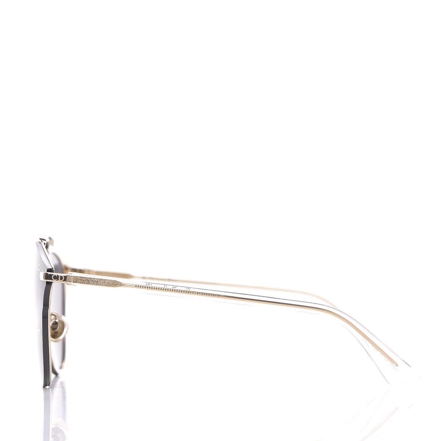 Reflected Prism Mirrored Sunglasses Black Gold