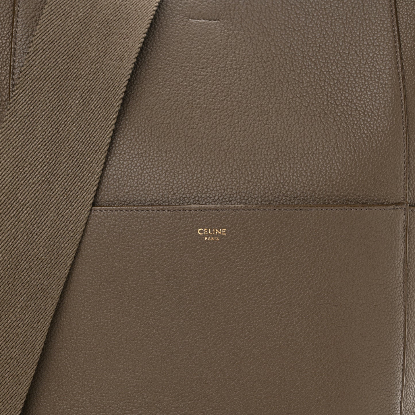 Soft Grained Calfskin Sangle Bucket Bag Taupe