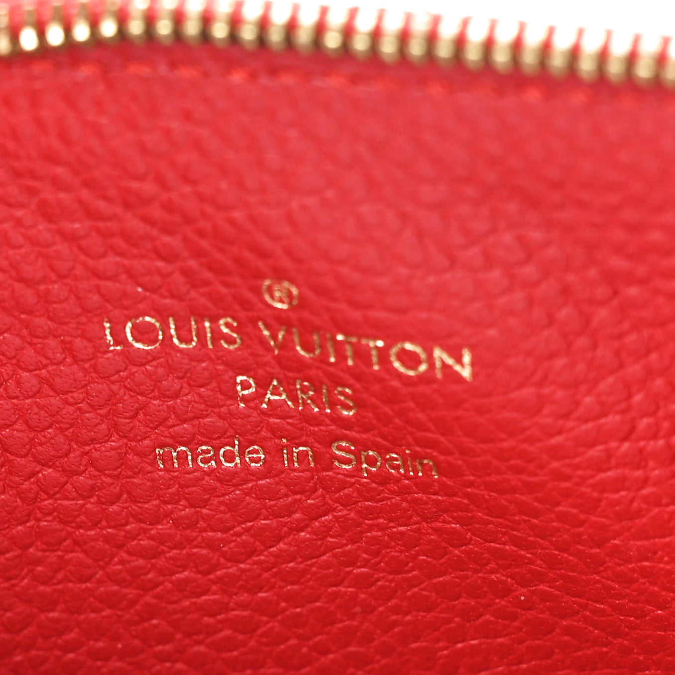 Louis Vuitton Empreinte Felicie Chain Wallet Zippered Insert Scarlet 6 of 7