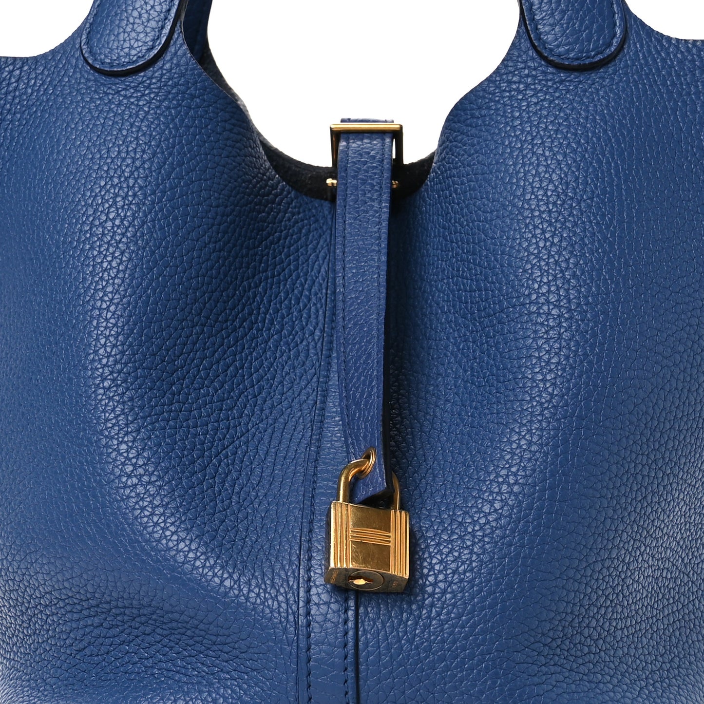 Taurillon Clemence Picotin Lock 22 MM Deep Bleu