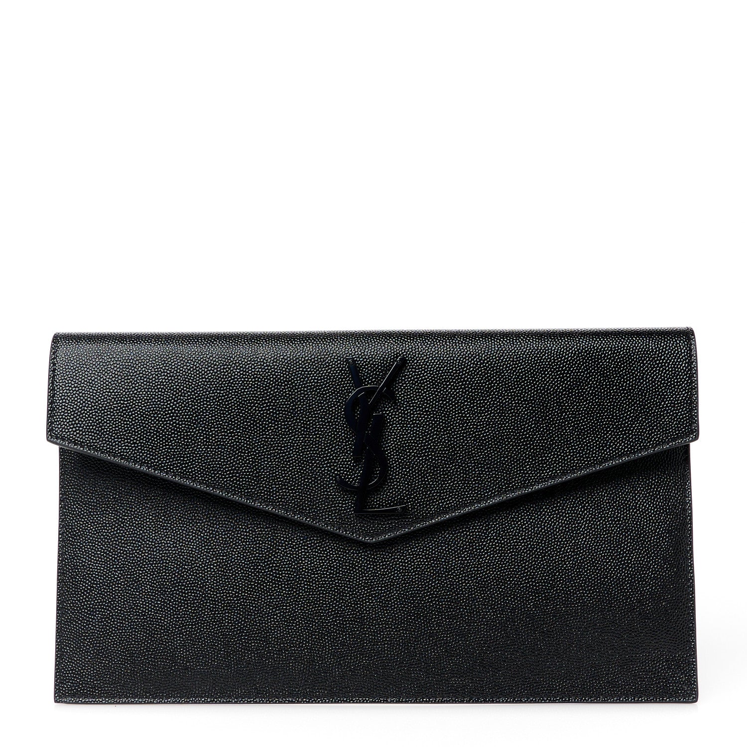 Saint Laurent Grain De Poudre Uptown Pouch Black 1 of 10
