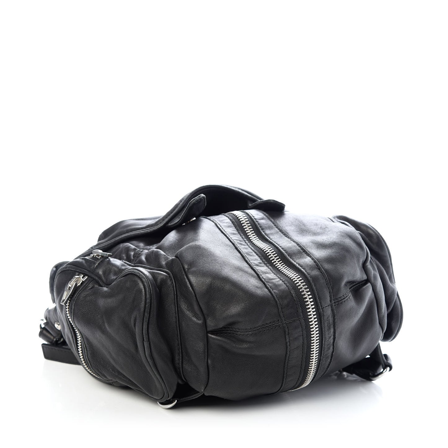 Lambskin Mini Marti Backpack Washed Black Rhodium Hardware