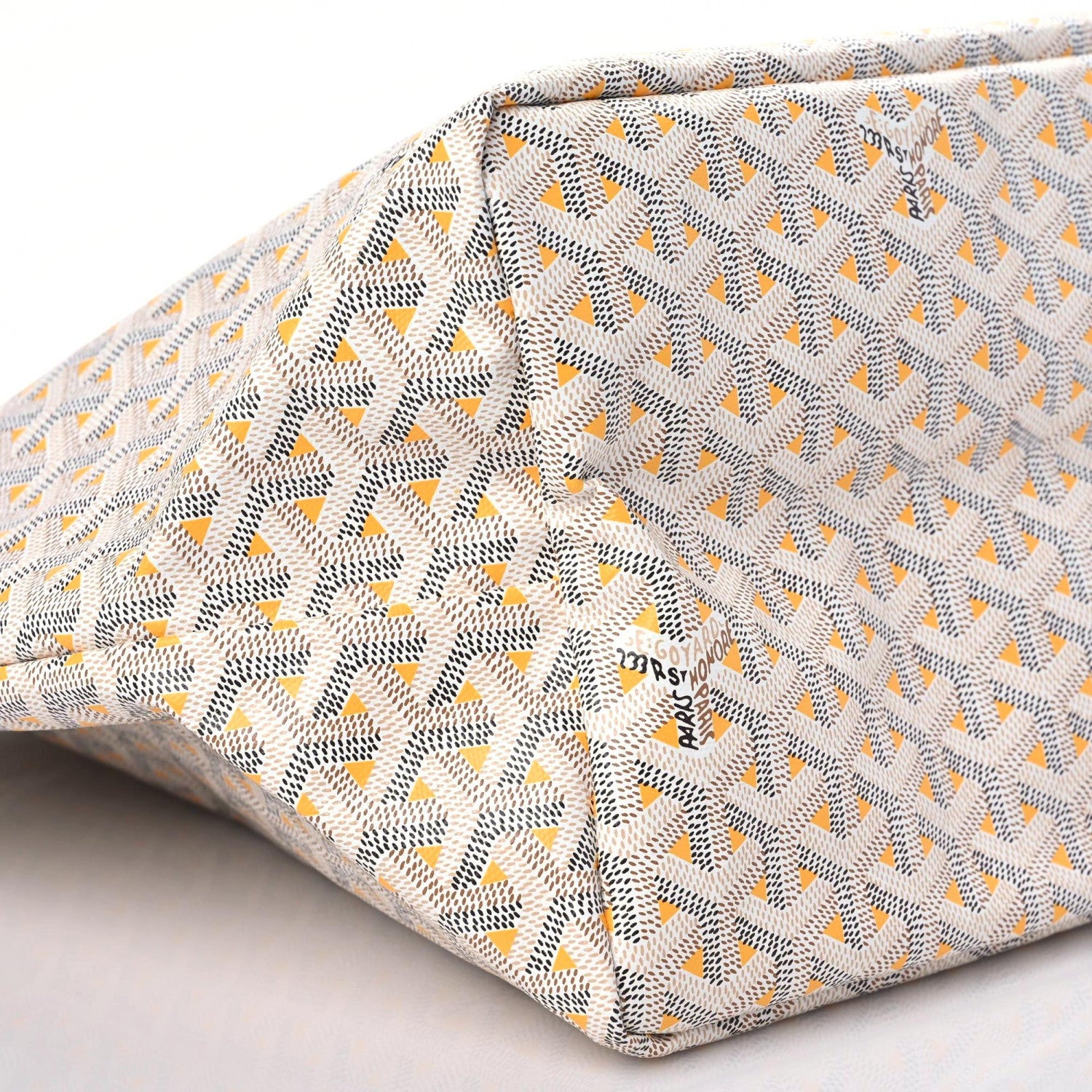 Goyard Goyardine Saint Louis Claire Voie GM White Yellow 5 of 8