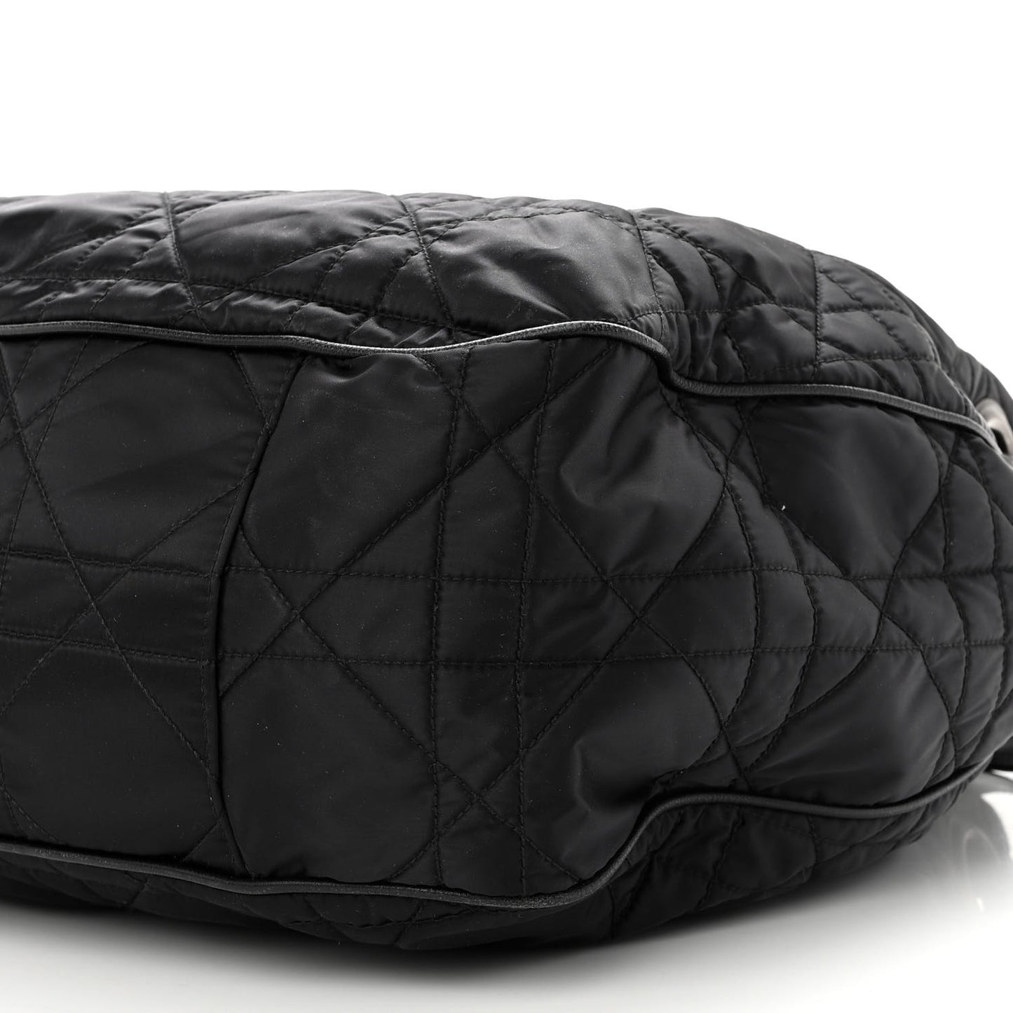 Nylon Cannage Drawstring Bag Black