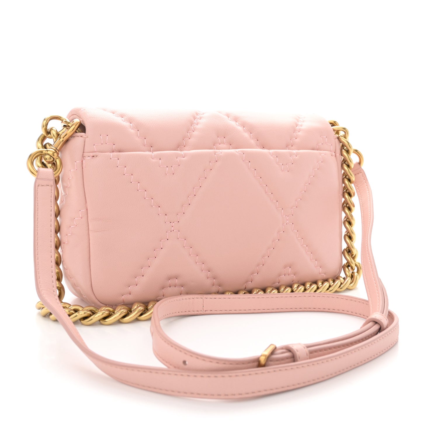 Lambskin Quilted J Marc Mini Shoulder Bag Rose
