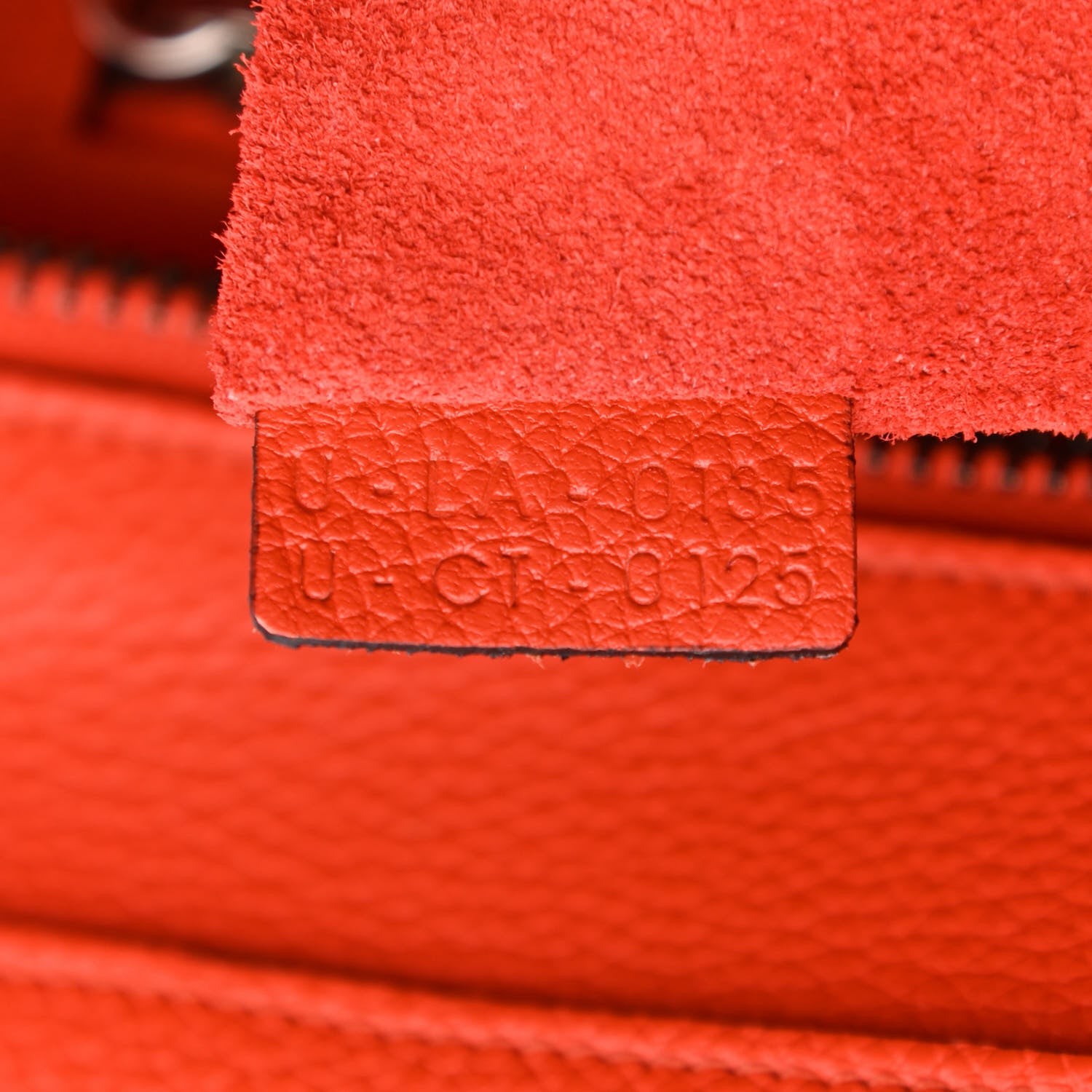 Celine Drummed Calfskin Micro Luggage Vermillion 7 of 11