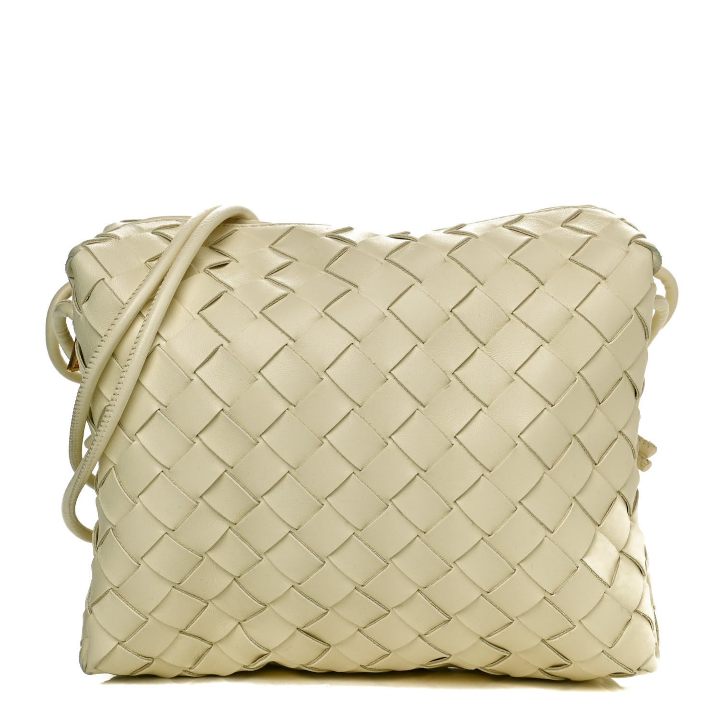 Nappa Intrecciato Small Loop Camera Bag Lemon Washed