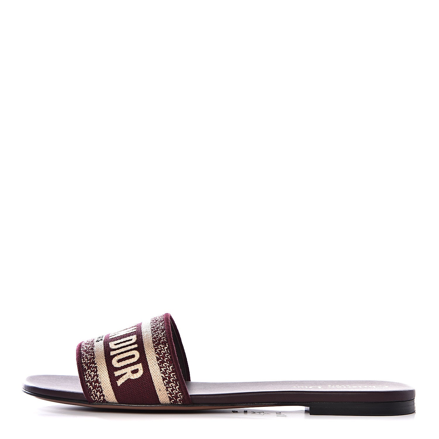 Christian Dior Canvas Embroidered Dway Mules Slide Sandals 40.5