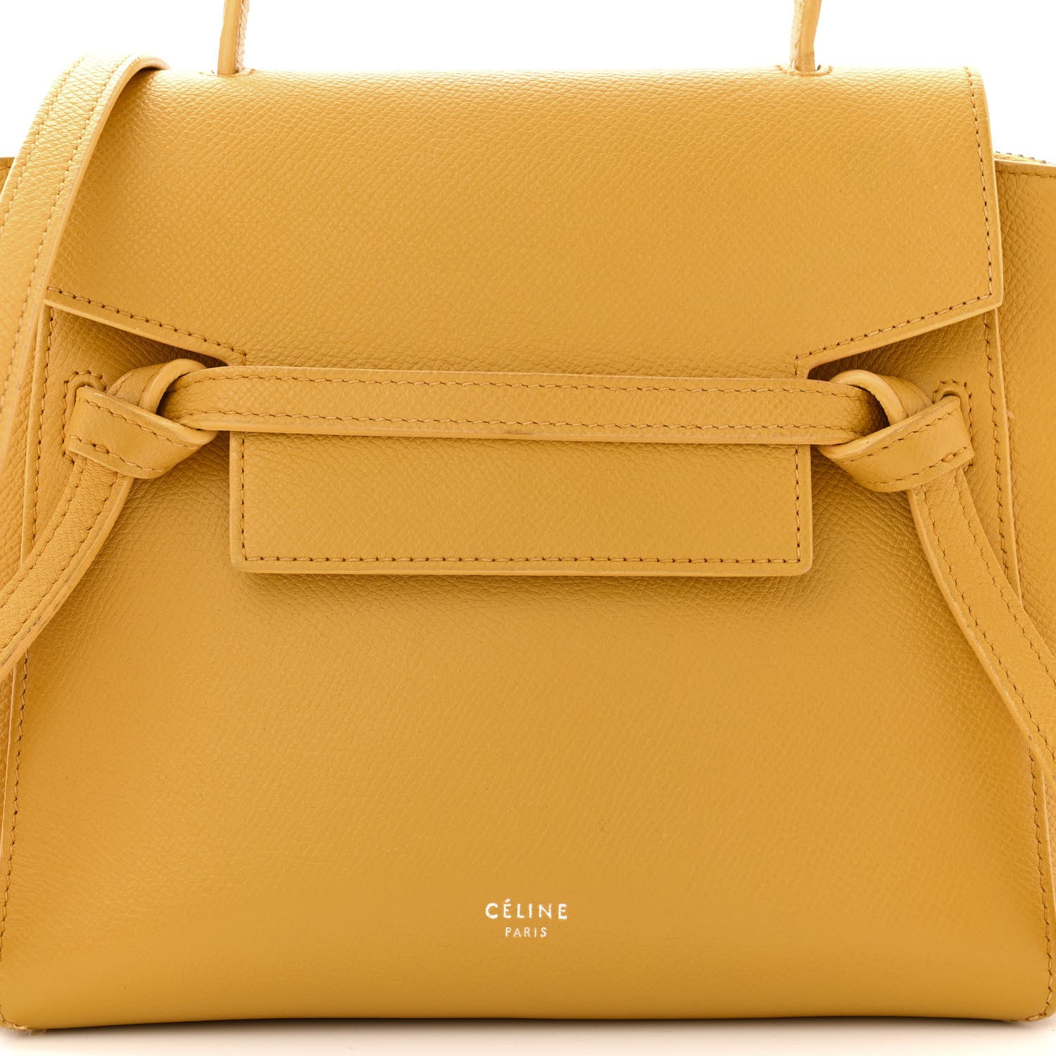 Celine Grained Calfskin Nano Belt Bag Sunflower 7 of 12