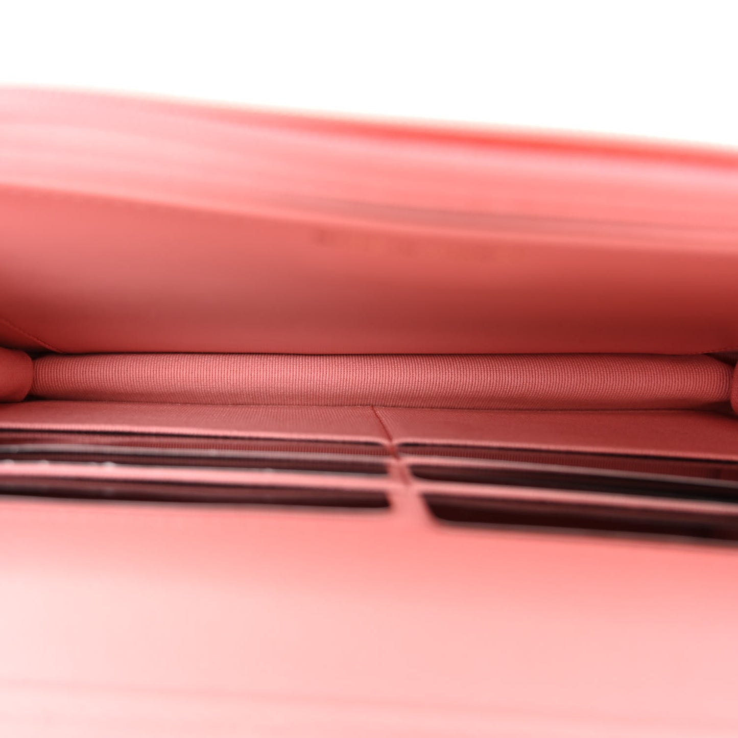 Caviar Quilted Wallet on Chain WOC Coral Pink