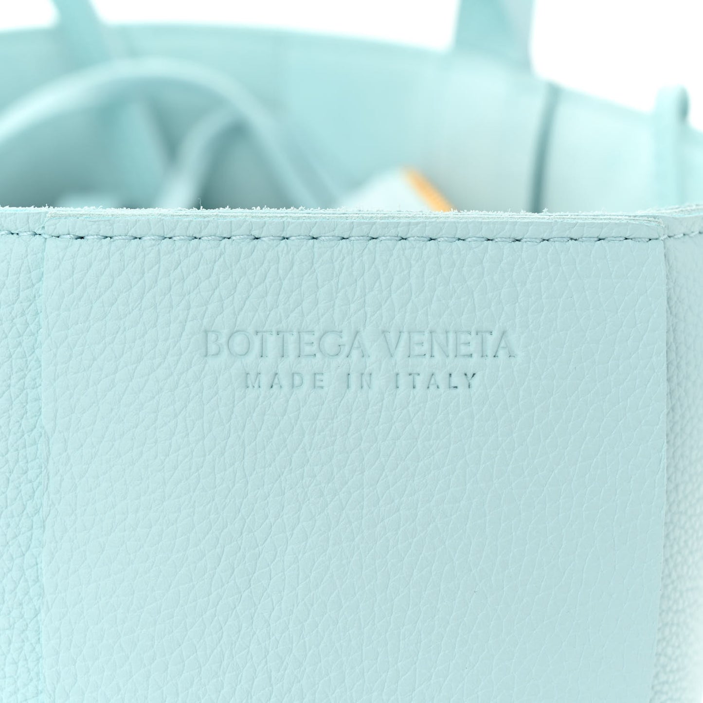 Grained Calfskin Maxi Intrecciato Mini Arco Tote Pale Blue