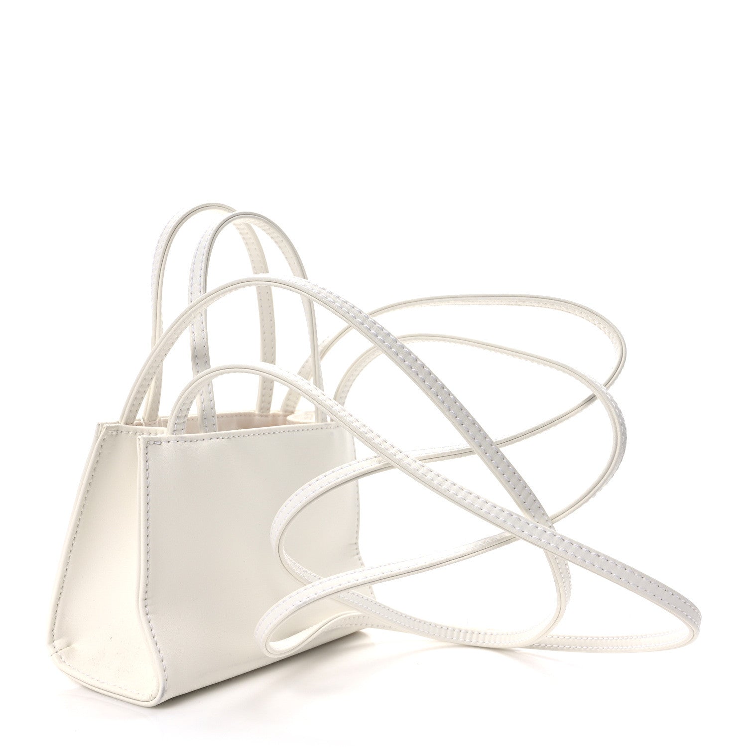 Telfar Vegan Leather Small Shopping Bag White 3 of 10