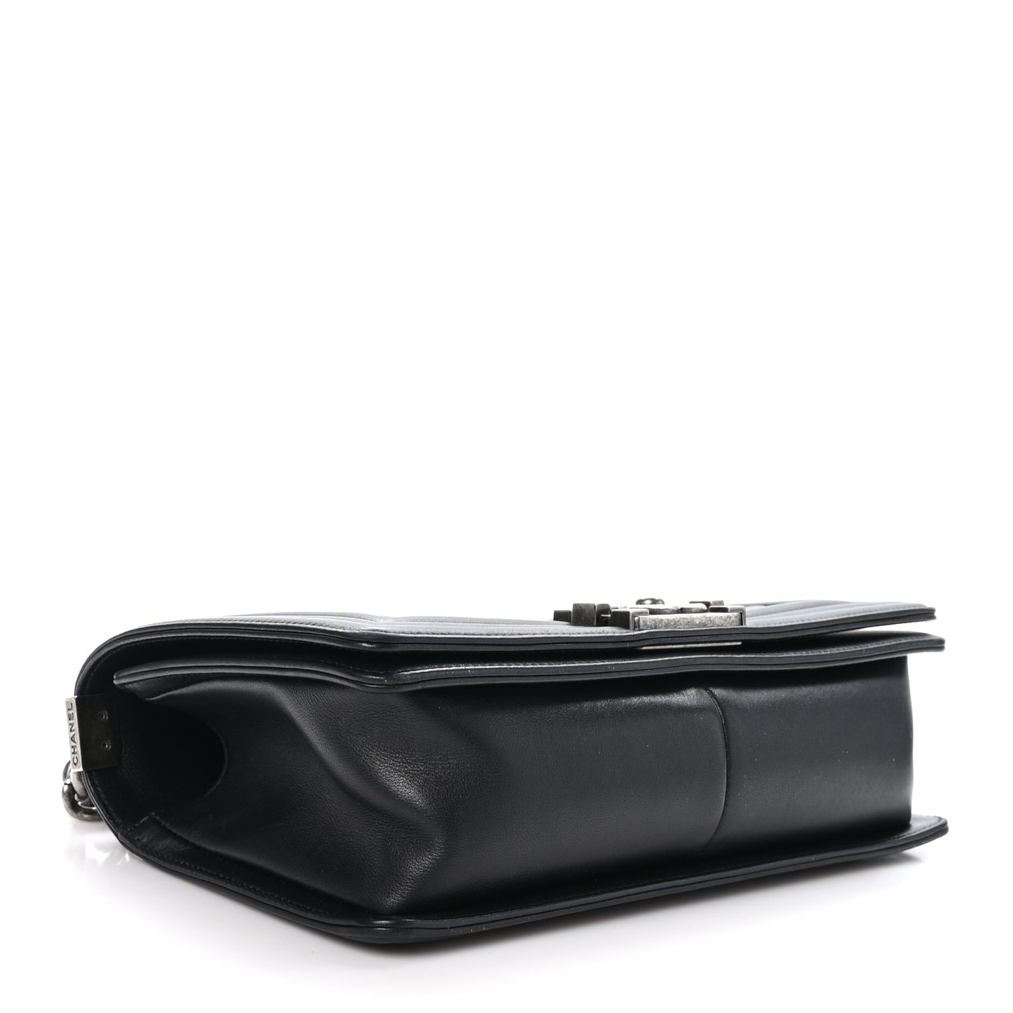 Lambskin Quilted Medium Boy Flap Black