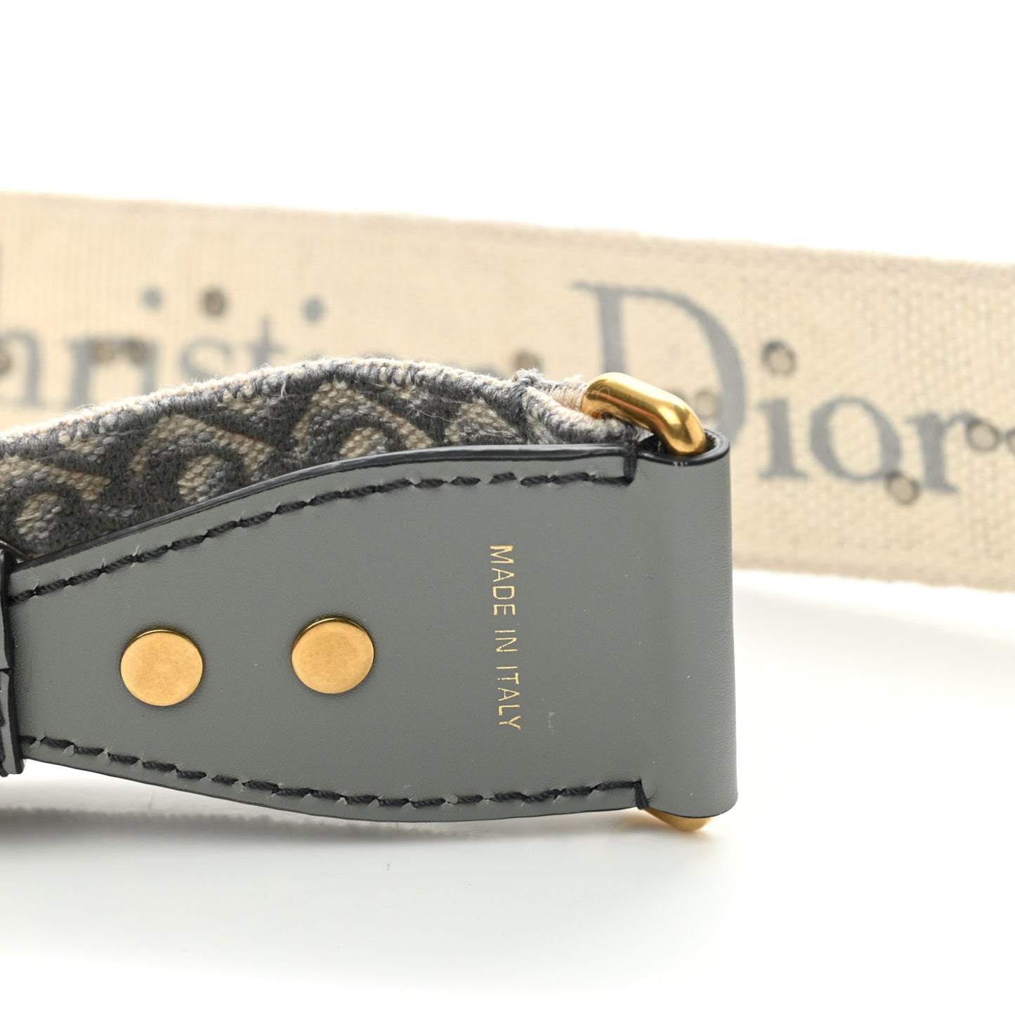 Oblique Studded Shoulder Strap Gris Multicolor