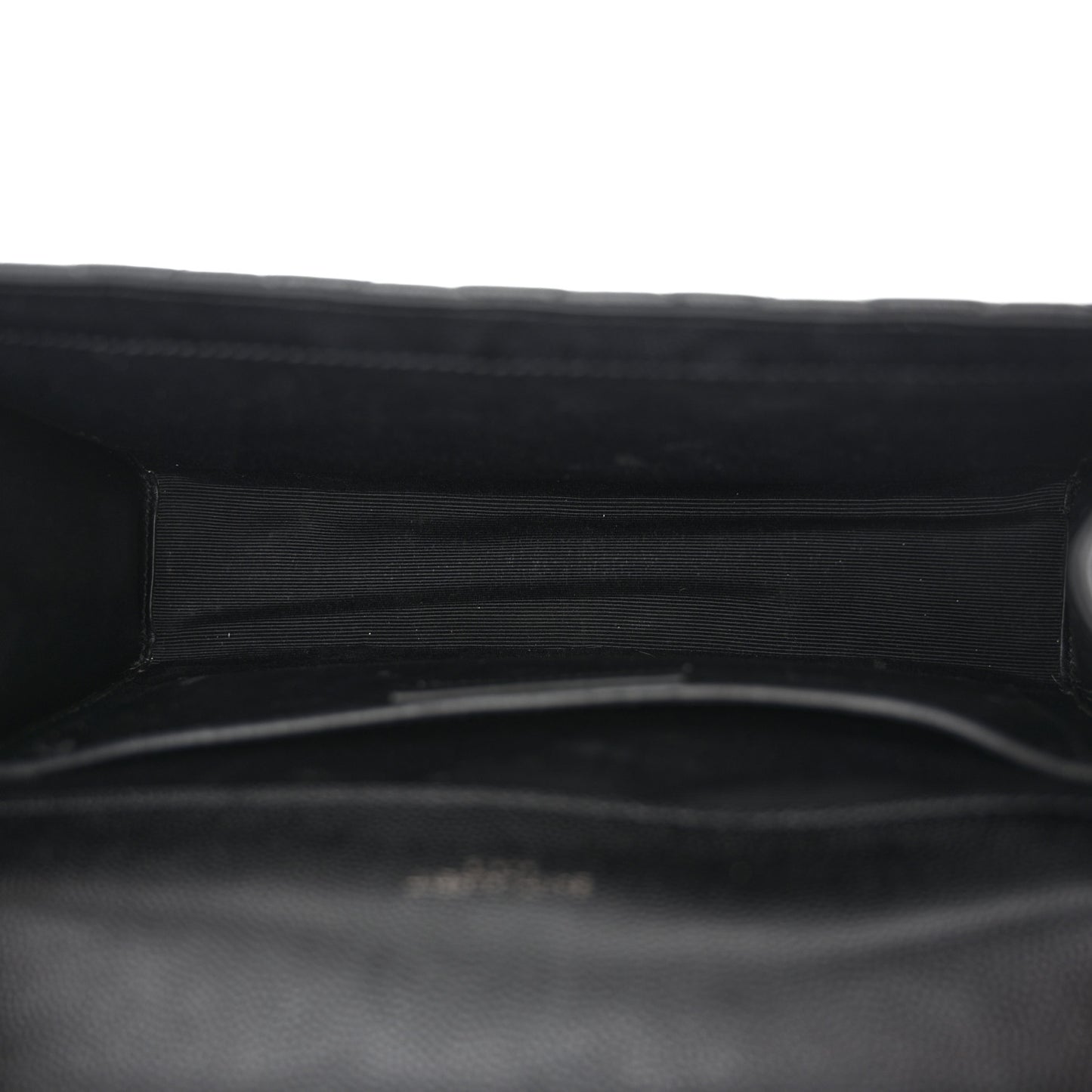 Grain De Poudre Textured Mixed Matelasse Triquilt Medium Monogram Monochrome Satchel Black