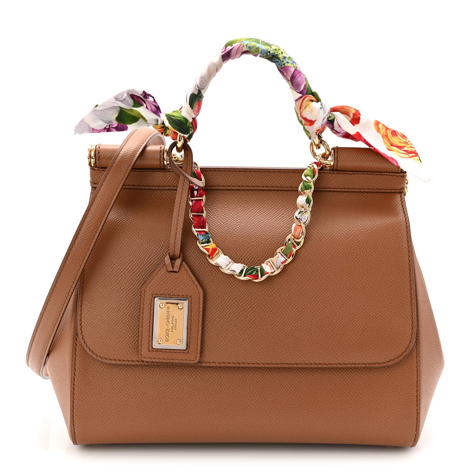 Dolce & Gabbana Dauphine Medium Miss Sicily Satchel With Scarf
