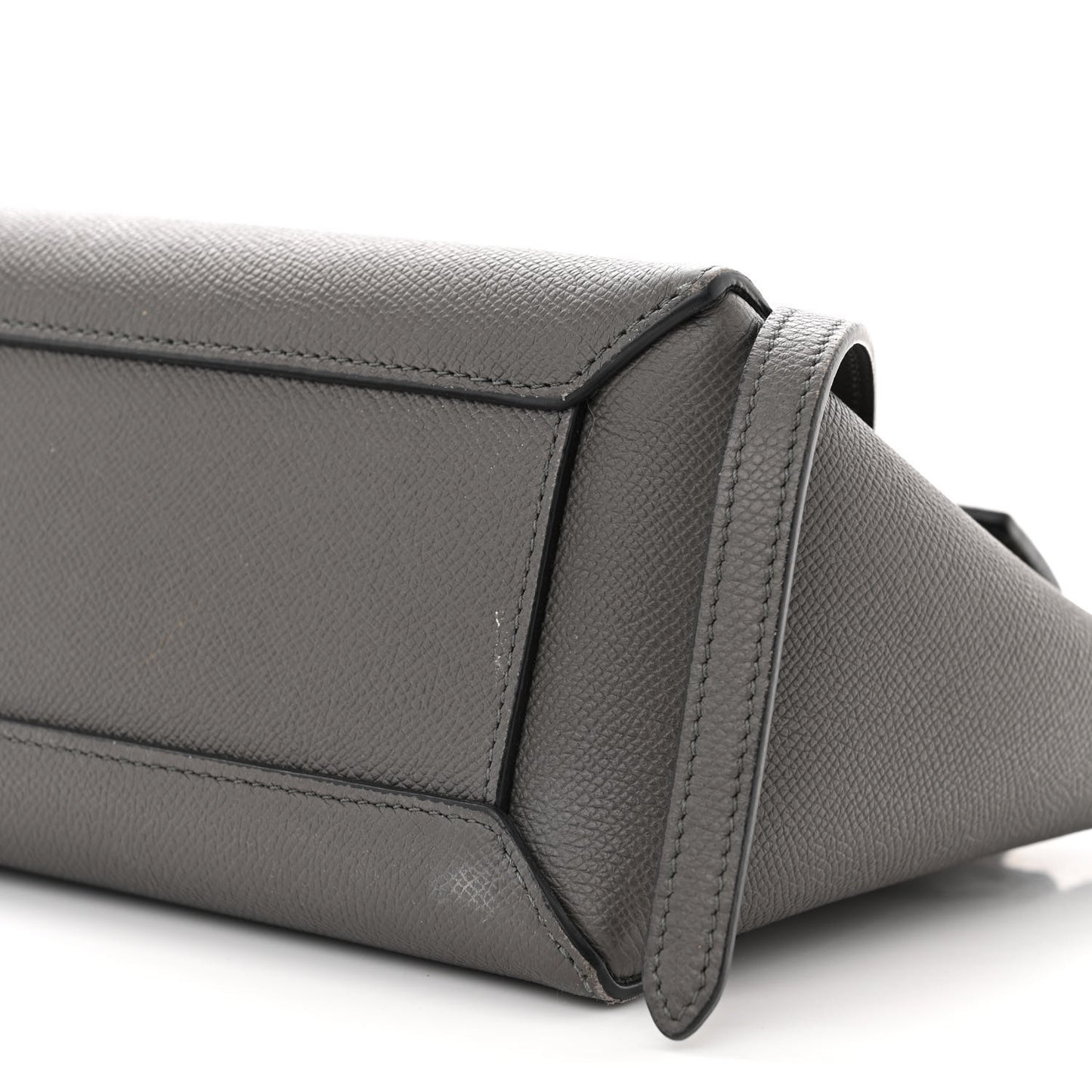 Grained Calfskin Micro Belt Bag Grey