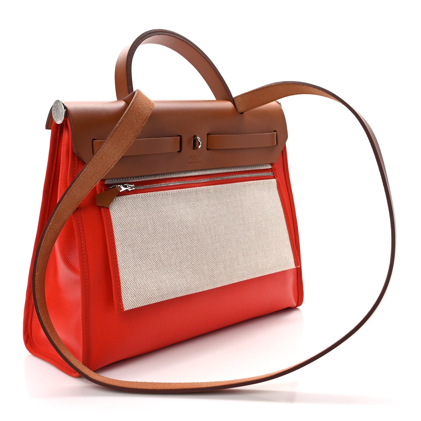 Toile H Berline Vache Hunter Herbag Zip 31 PM Capucine Fauve