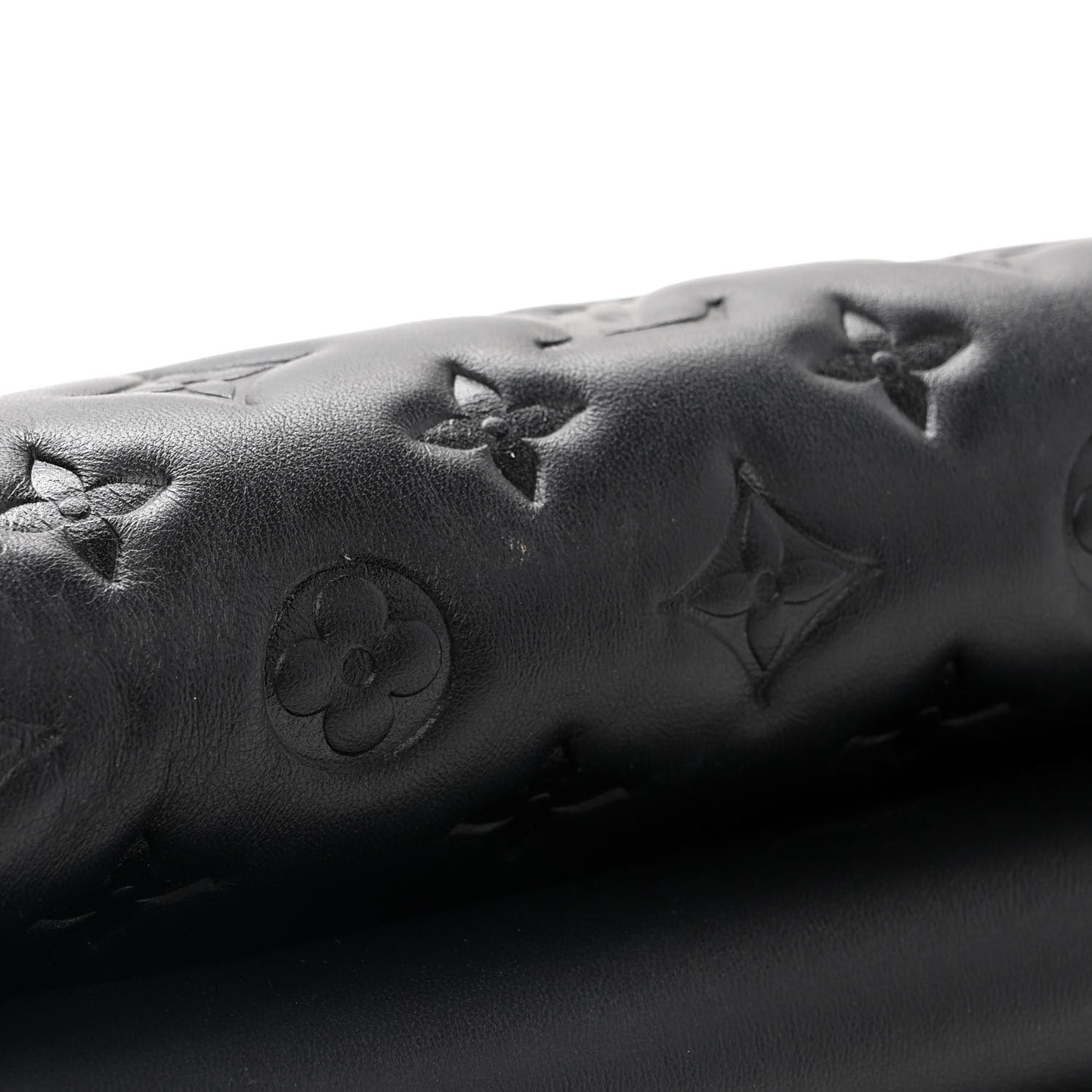 Lambskin Embossed Monogram Coussin PM Black