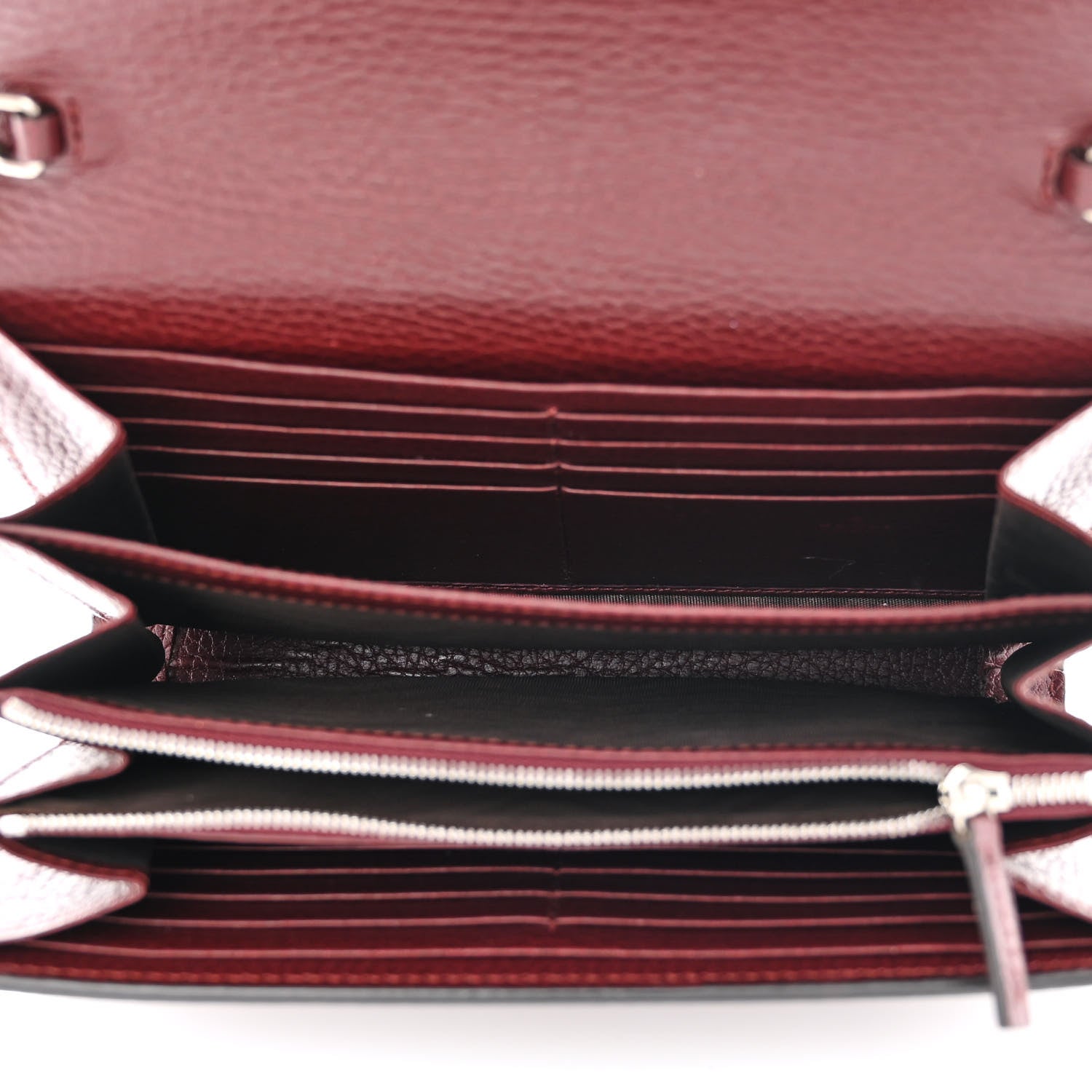 Gucci Dollar Calfskin Crystal Mini Dionysus Chain Wallet Vintage Bordeaux 5 of 13