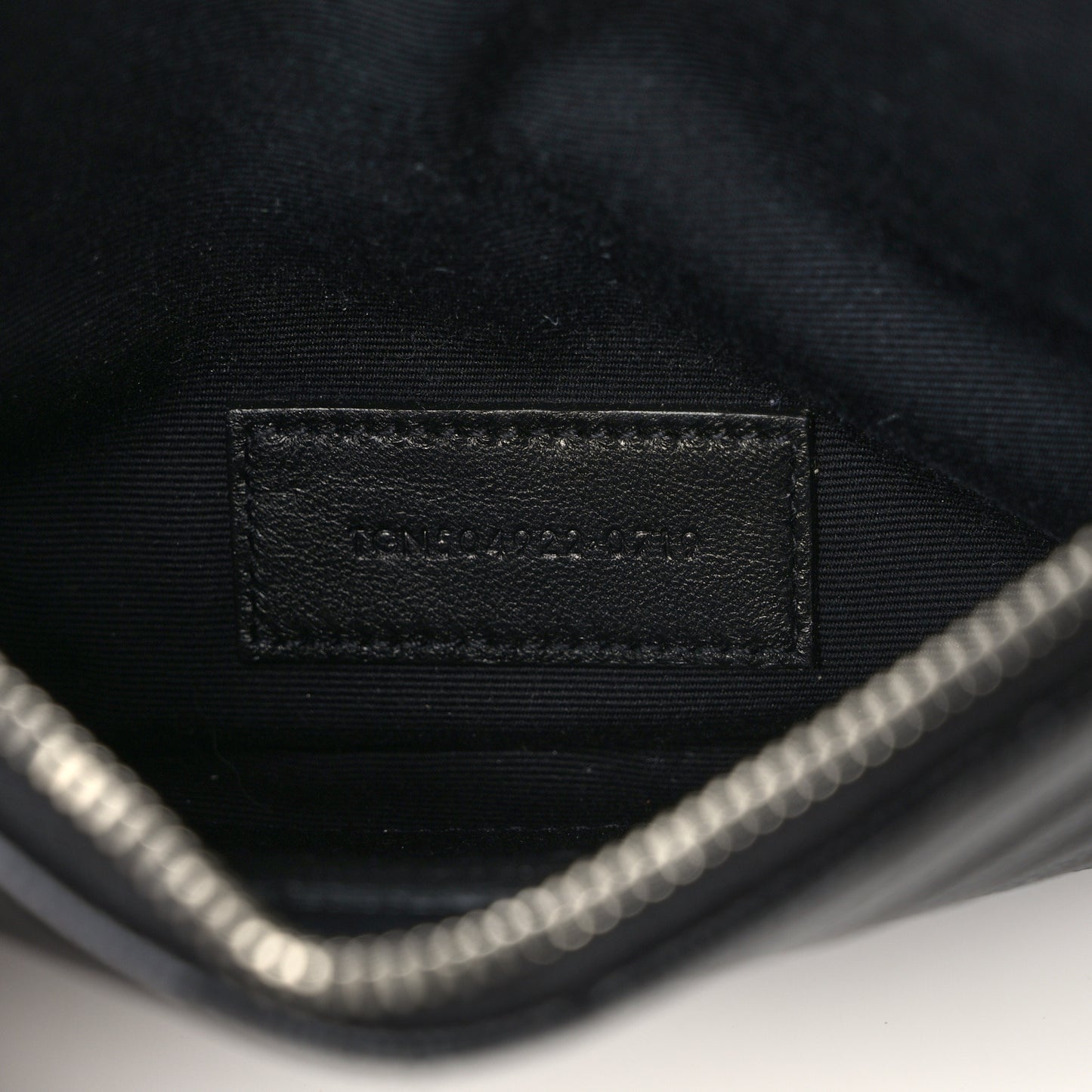 Grain De Poudre Chevron Monogram Bill Pouch Black