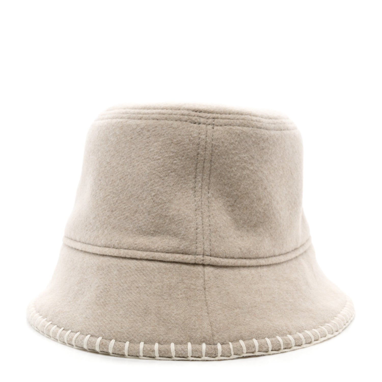 Hermes Wool Cashmere Harper H Point Avalon Bucket Hat 59 Corde Ecru 6 of 8