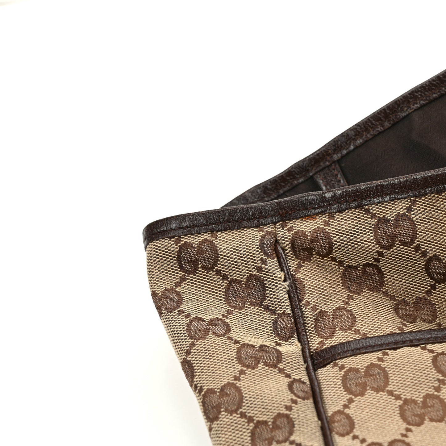 GG Monogram Web Pop Tote Dark Brown