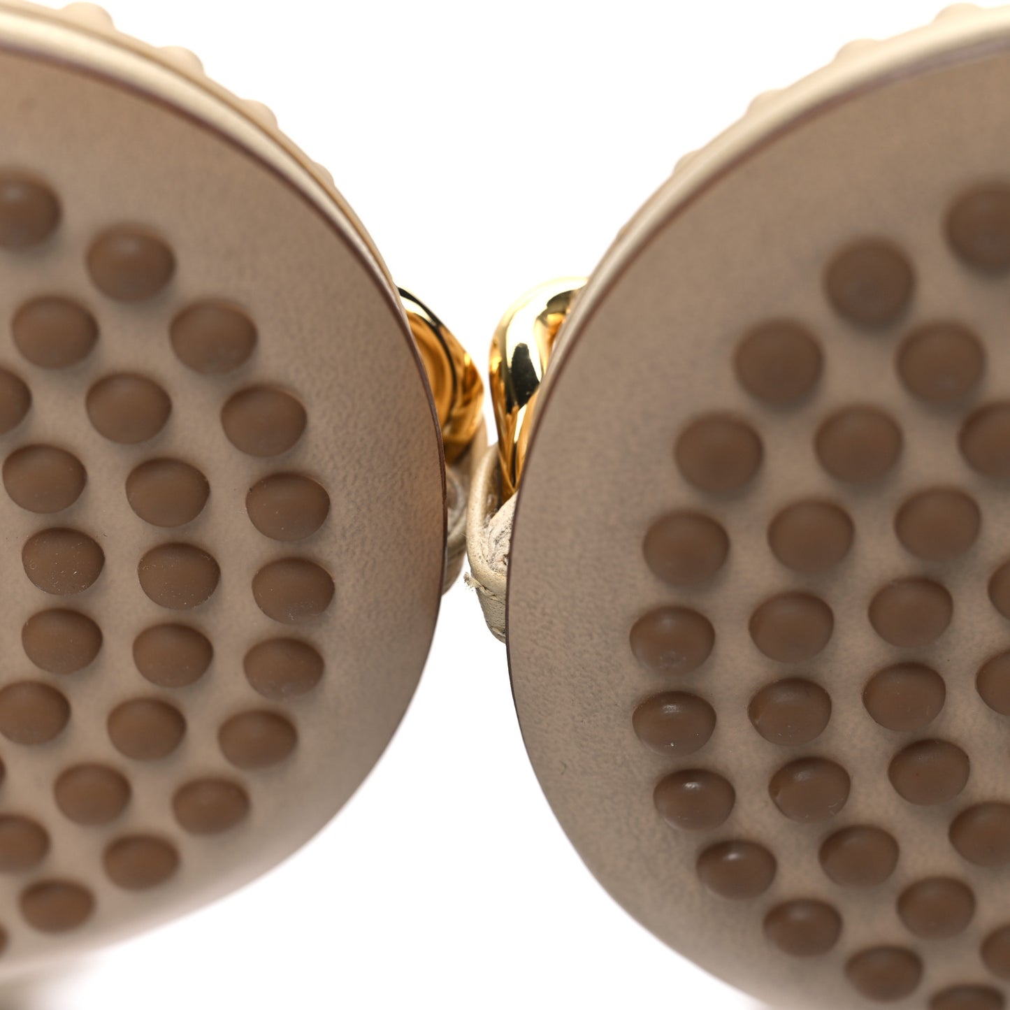 Lambskin Dot 90mm Sandals 36 Cane Sugar