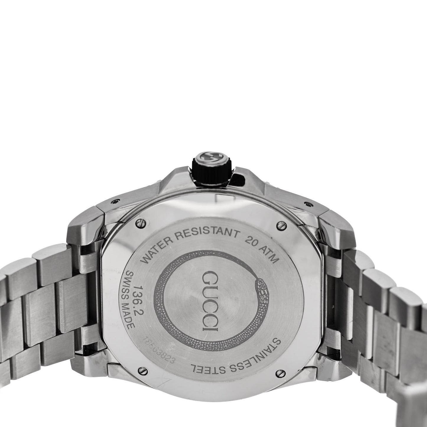 Stainless Steel 45mm Dive Snake Quartz Watch Black