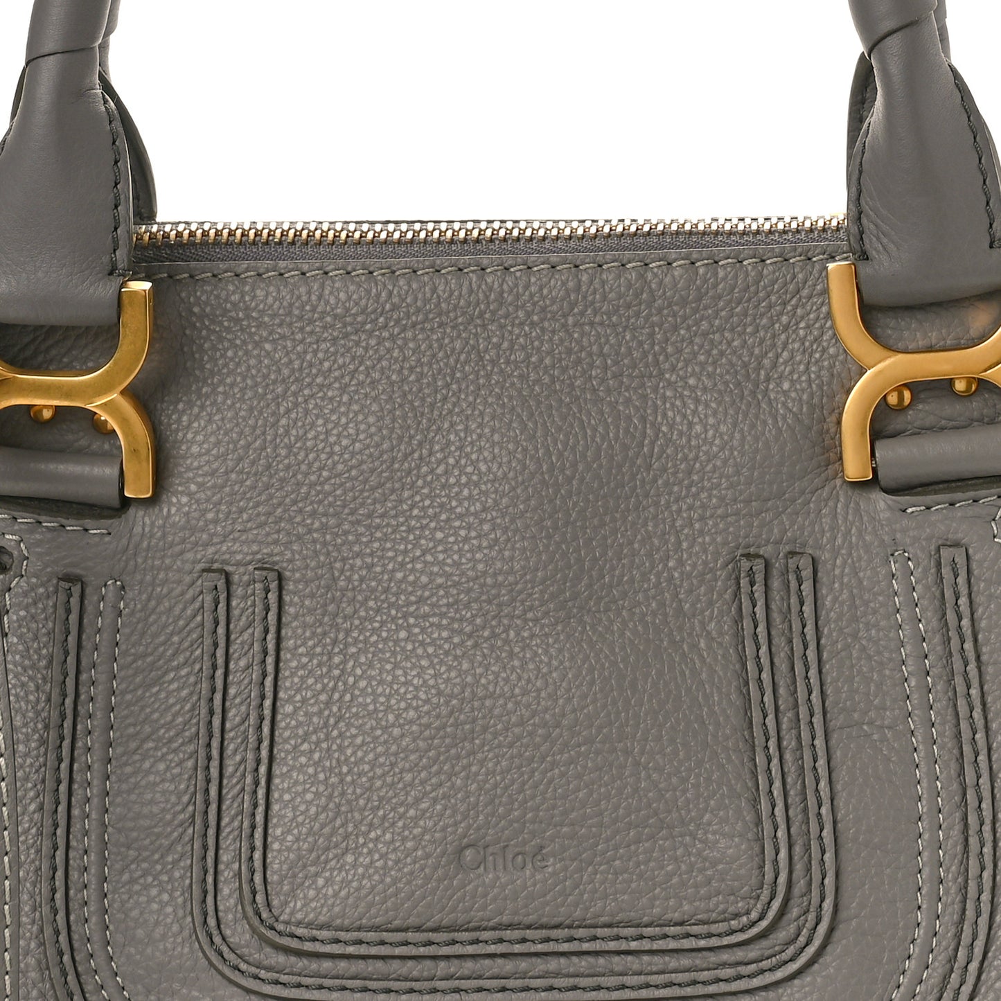 Calfskin Small Marcie Satchel Cashmere Grey
