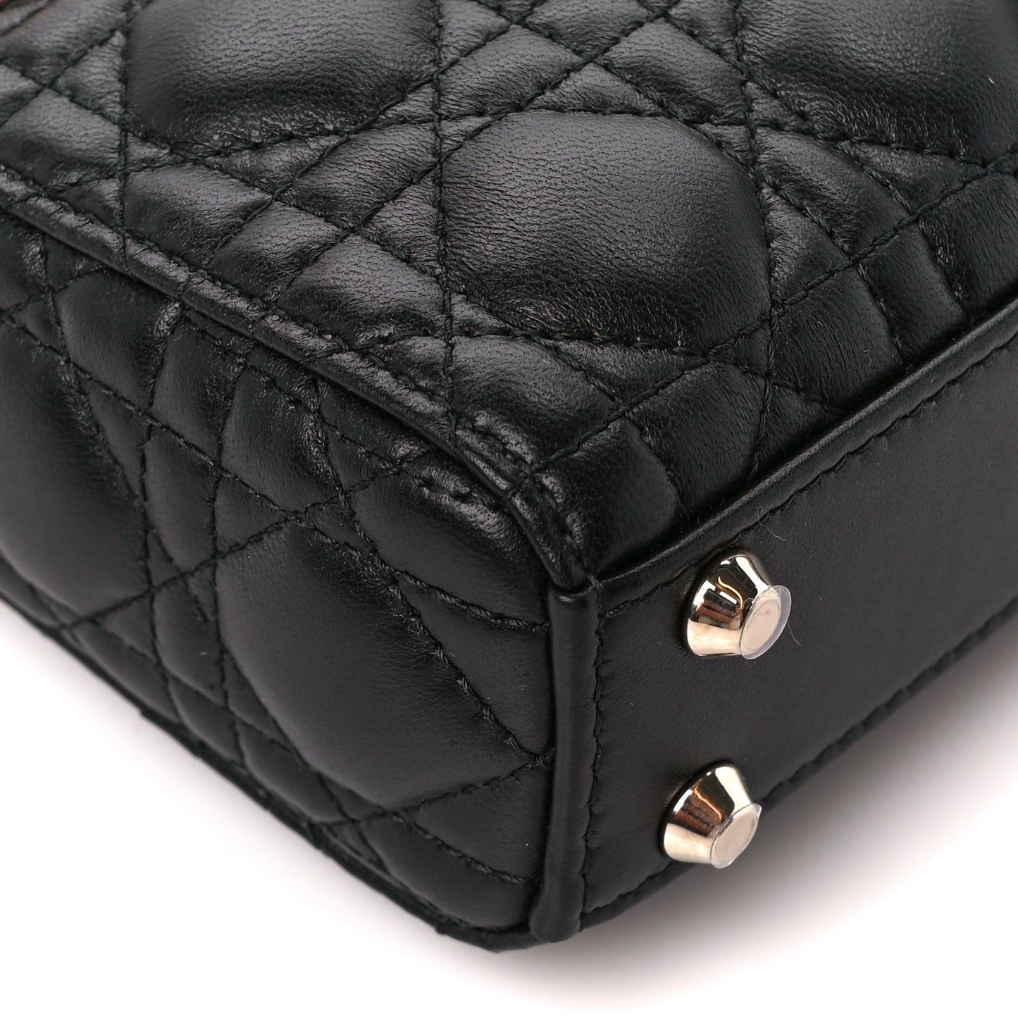 Lambskin Cannage Micro Lady Dior Black