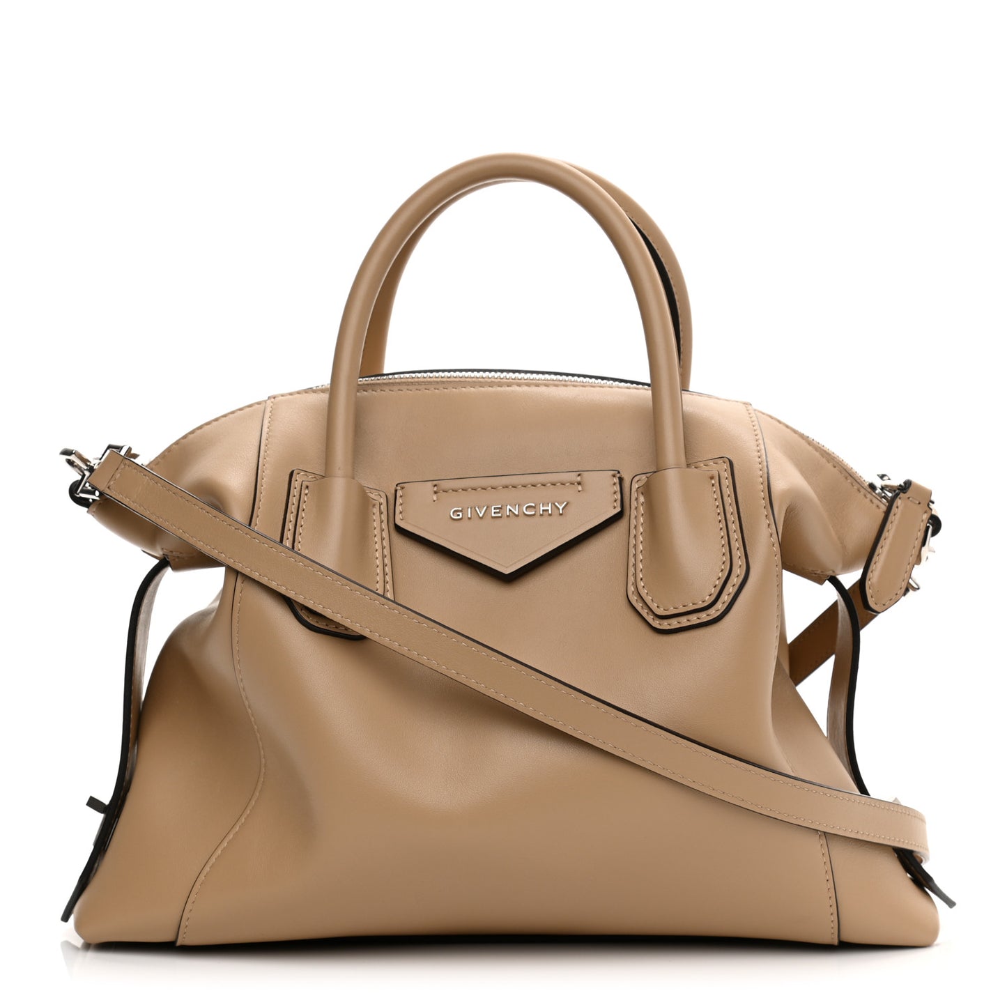 Smooth Calfskin Small Soft Antigona Beige Cappuccino